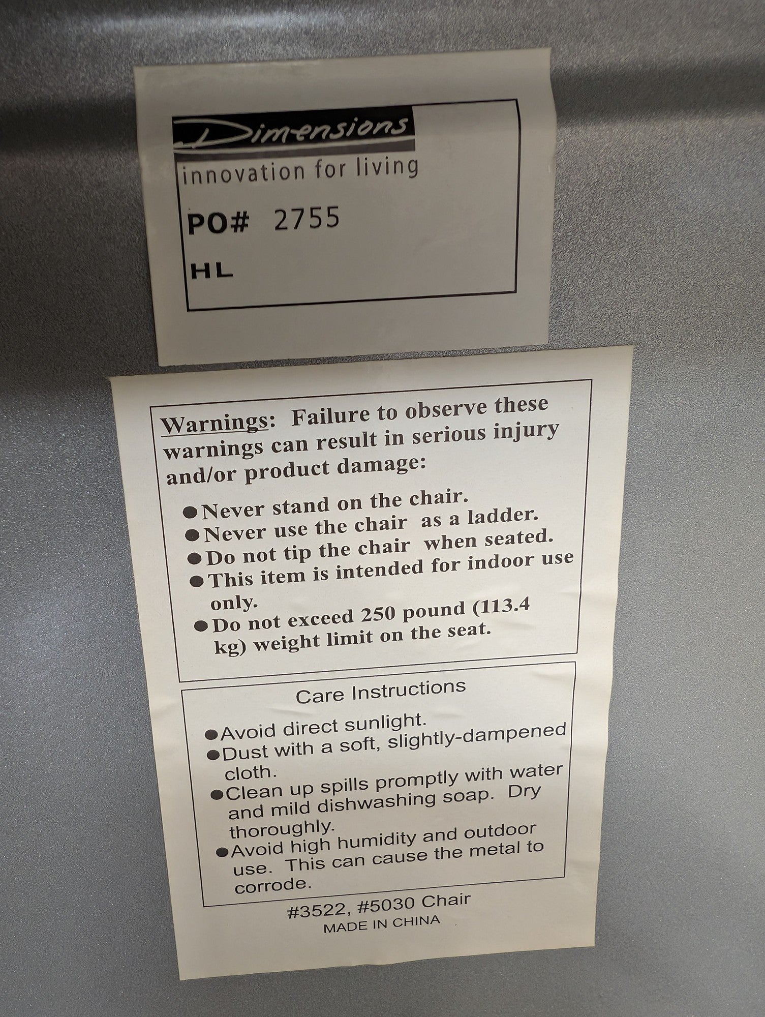 Dimensions Industrial Silver Metal Armchair