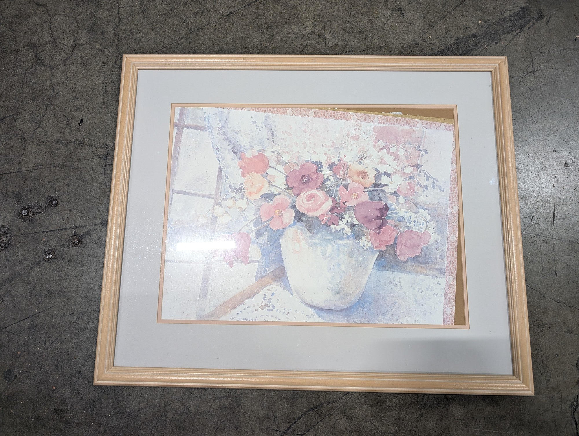 Charming Floral Arrangement Framed Art Print