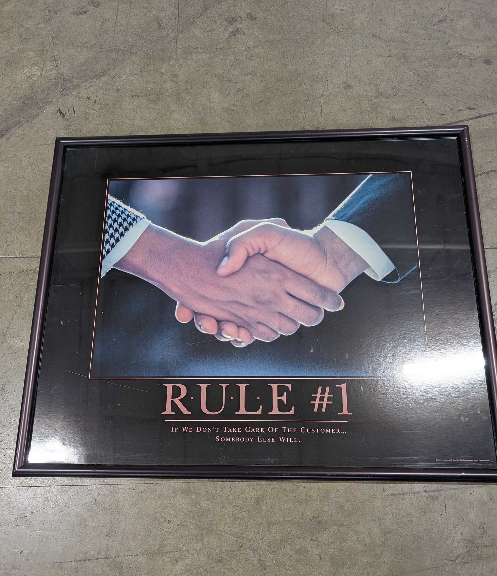 Customer Service Business Motivational Poster Framed Art
