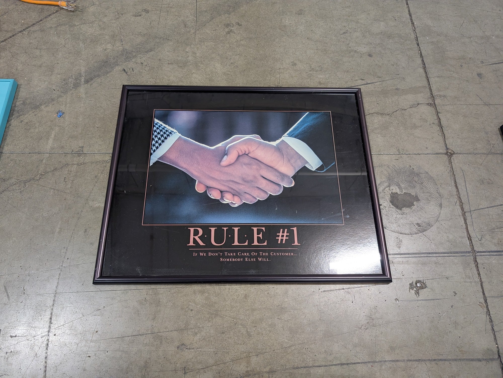 Customer Service Business Motivational Poster Framed Art