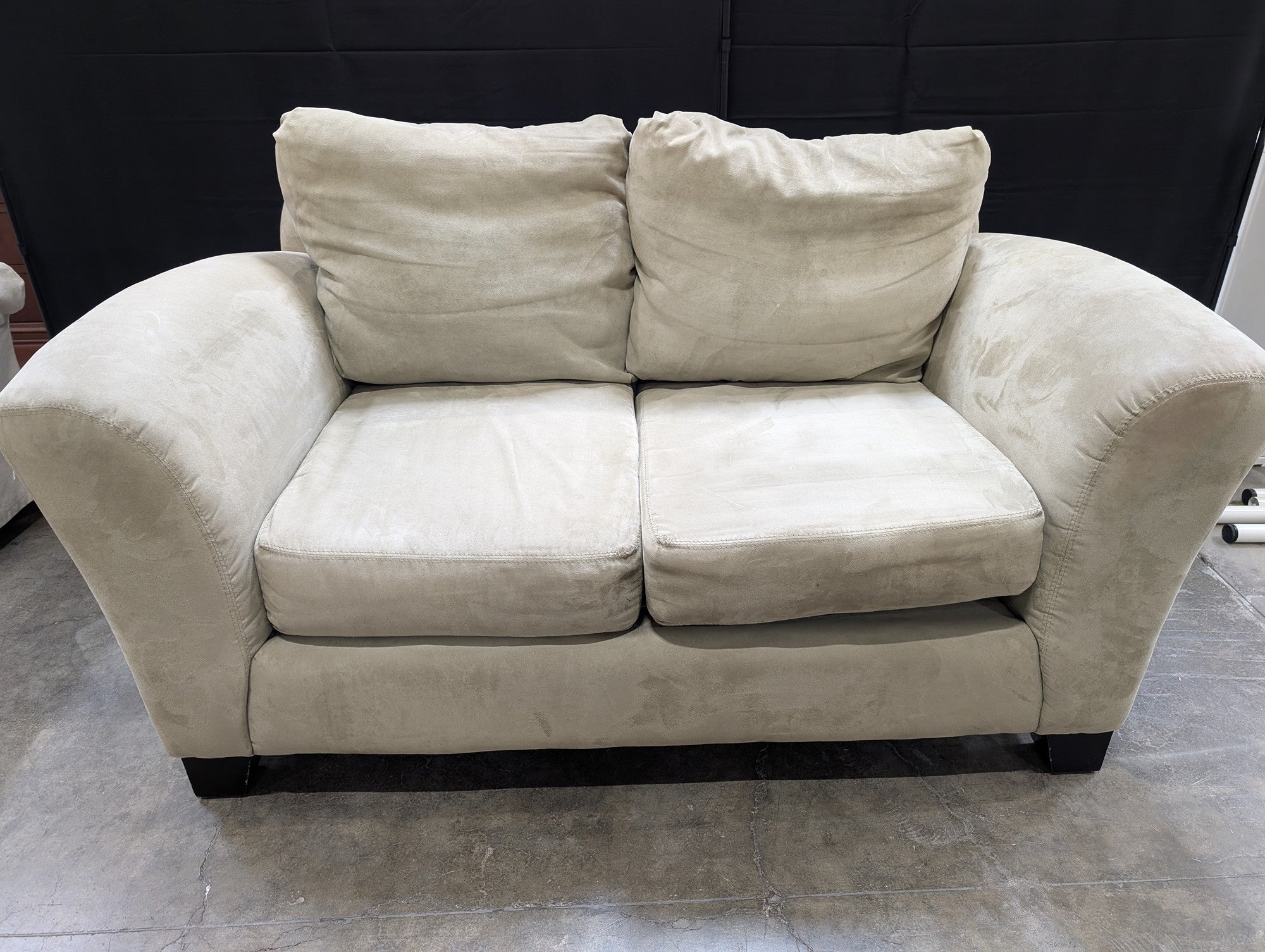 Van Gogh Designs Modern Greige Two-Seater Loveseat Sofa