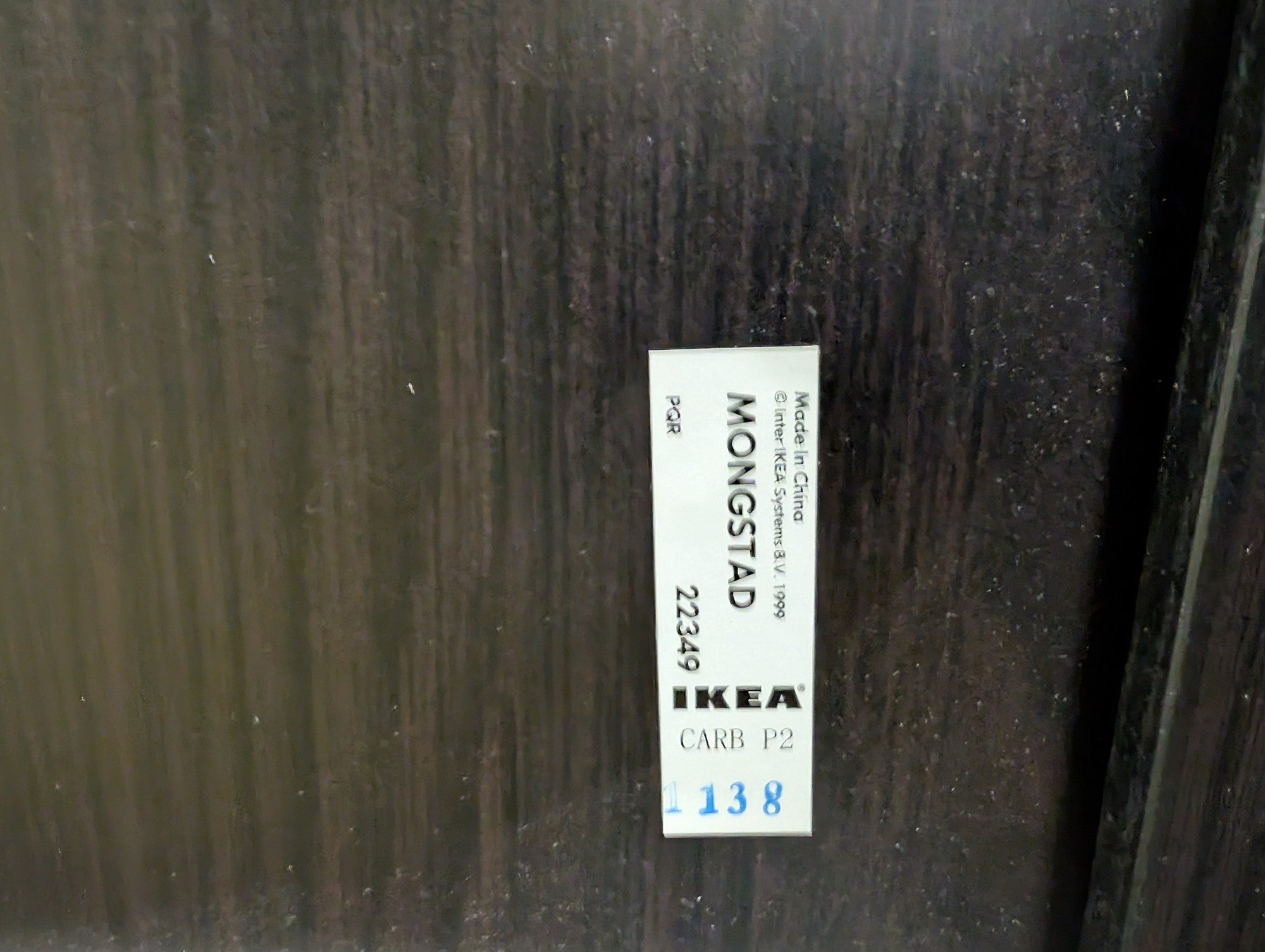 IKEA MONGSTAD Large Black-Brown Wood Frame Mirror