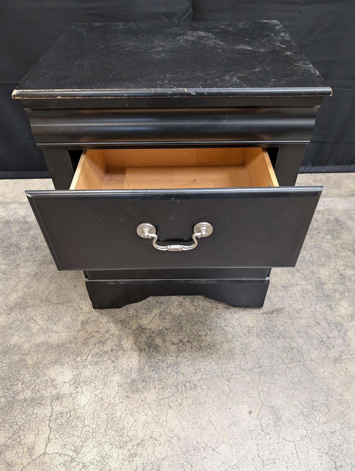Sandberg Furniture Classic Black Two-Drawer Bedside Table