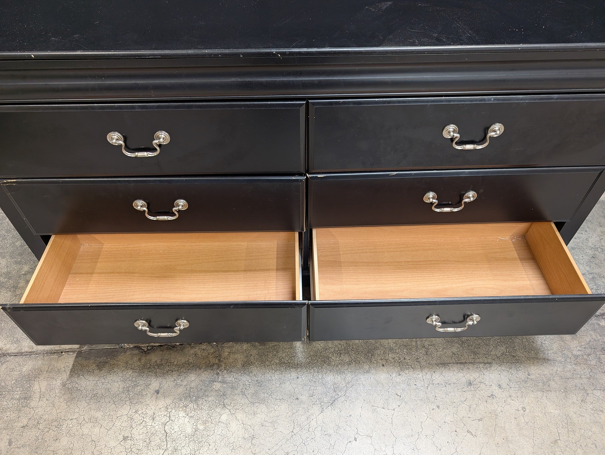 Sandberg Furniture Classic Black 6-Drawer Dresser Chest