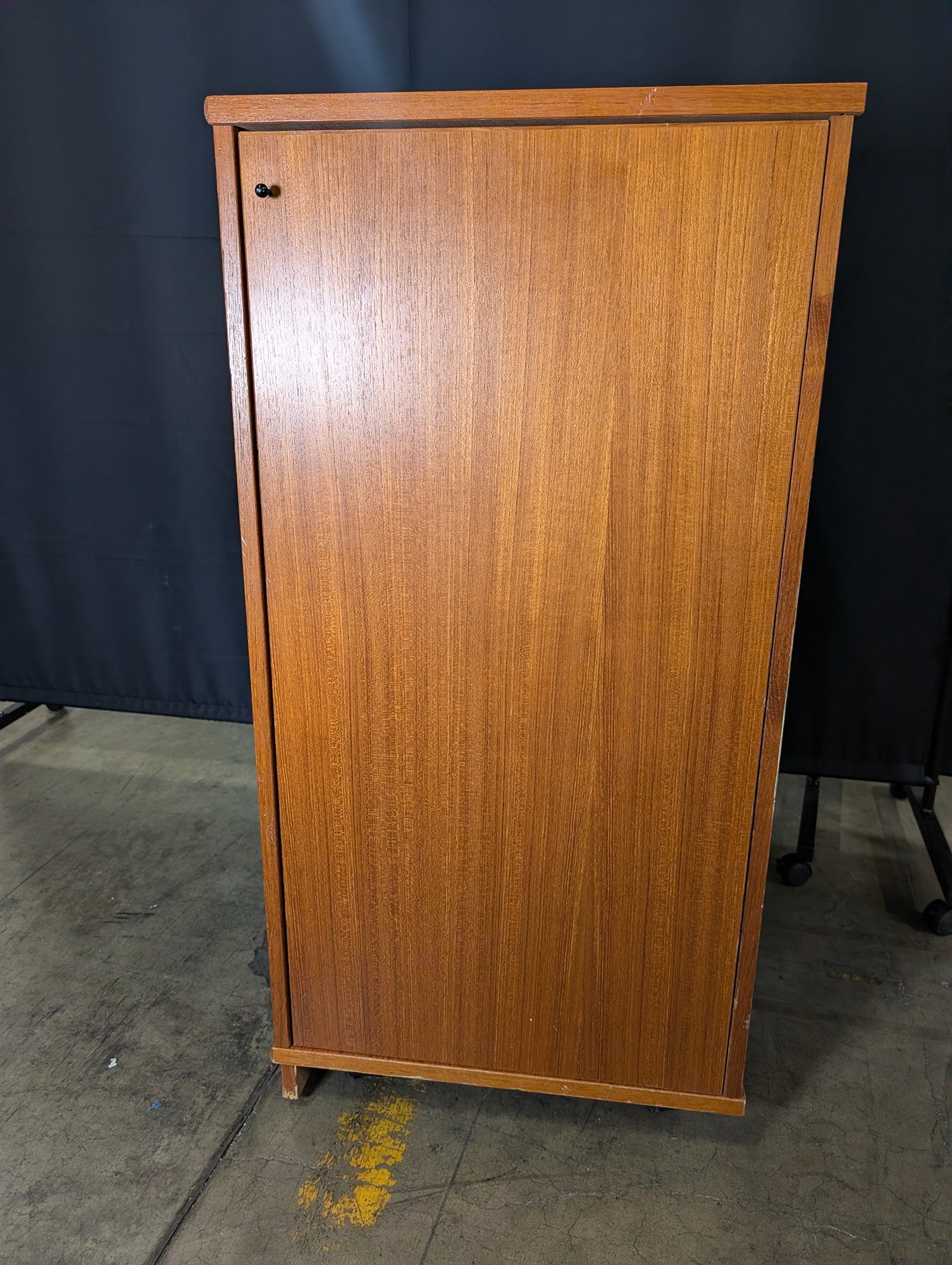 Mid-Century Style Wooden Storage Cabinet with Shelves and Drawer