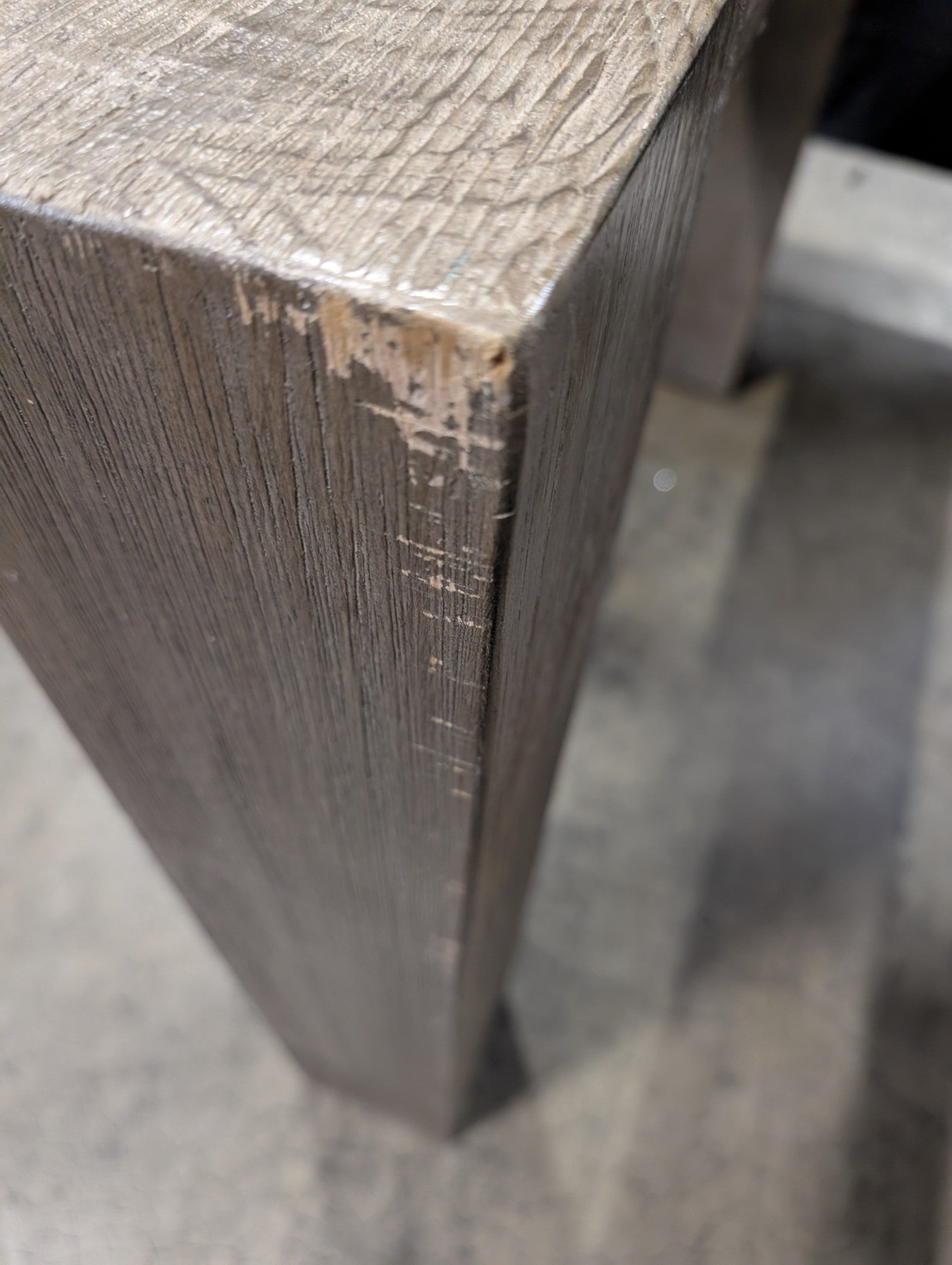 Modern Grey Wood and Glass Top Rectangular Table
