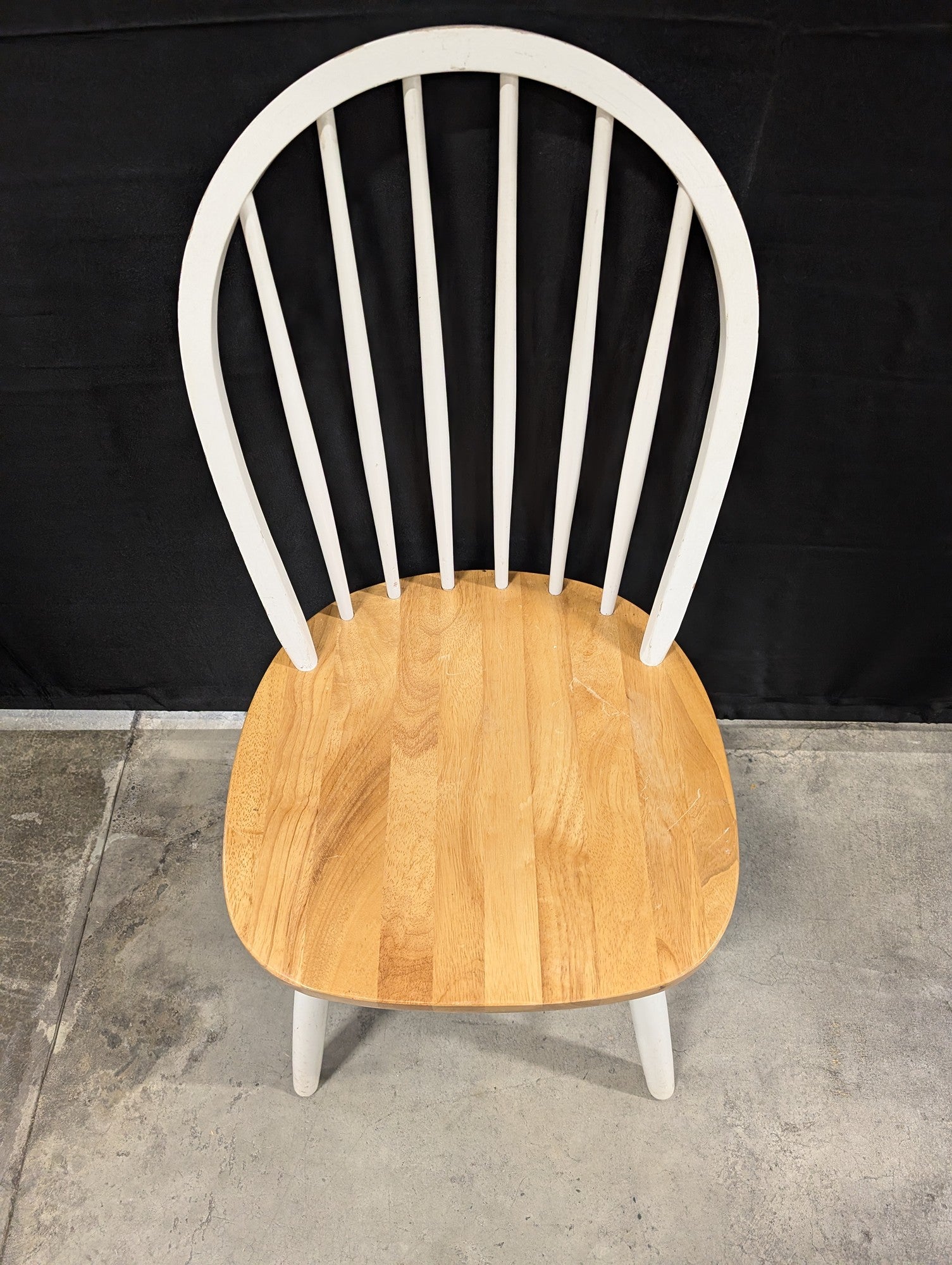 Two-Tone Wood Windsor Spindle Back Chair