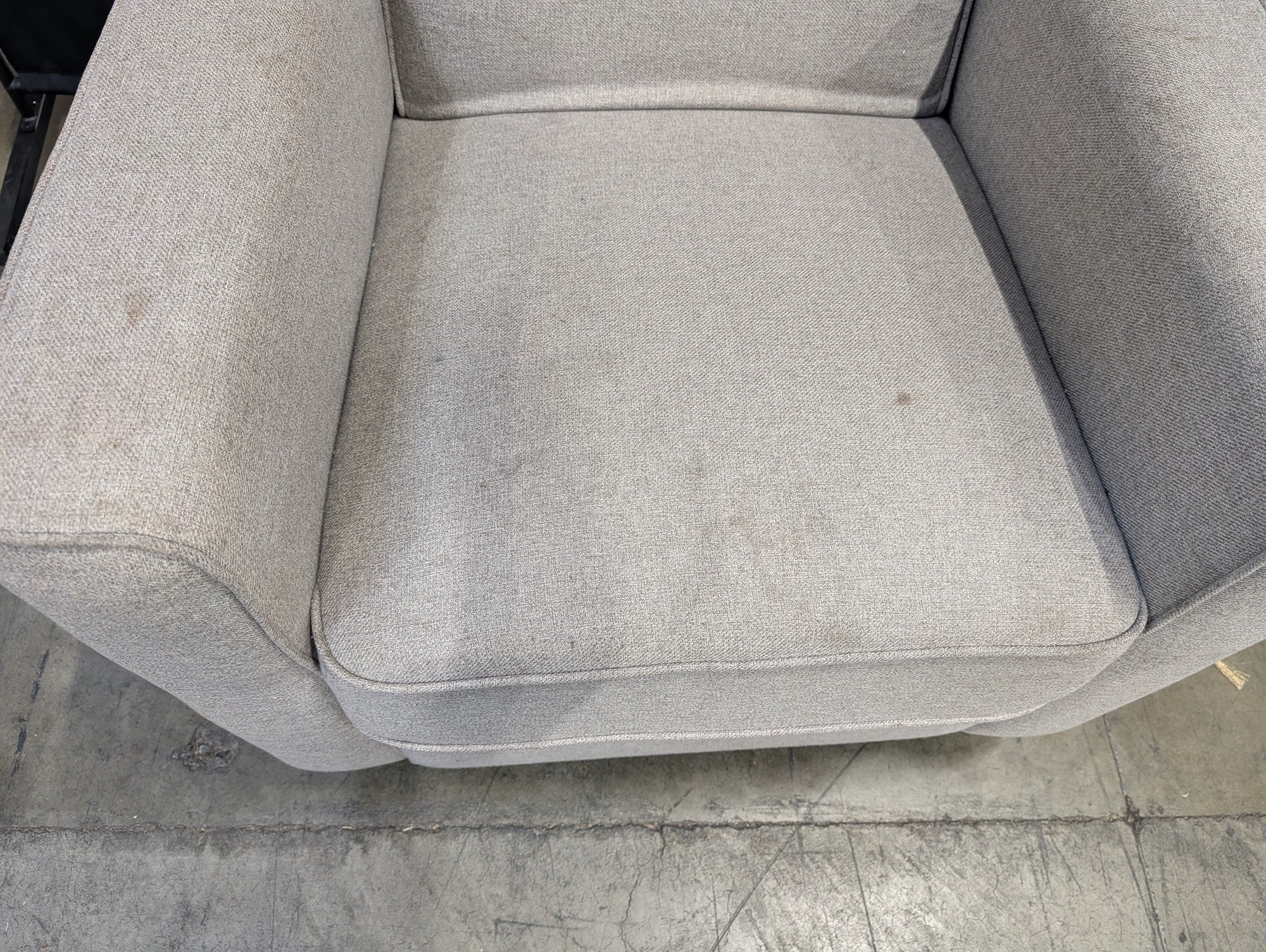 Contemporary Light Grey Fabric Armchair - no power cord