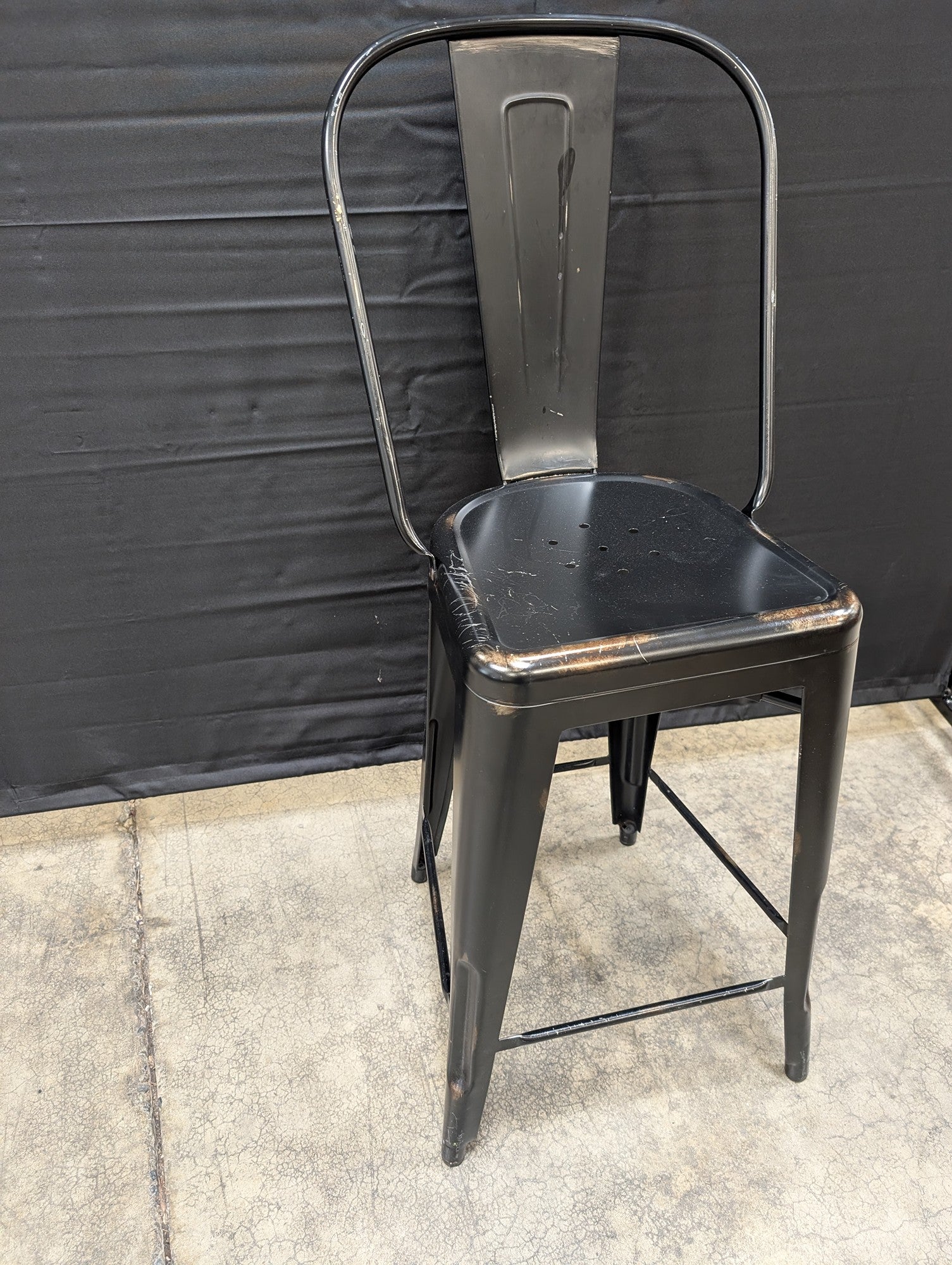 Coaster Fine Furniture Black Metal Industrial Style Bar Stool