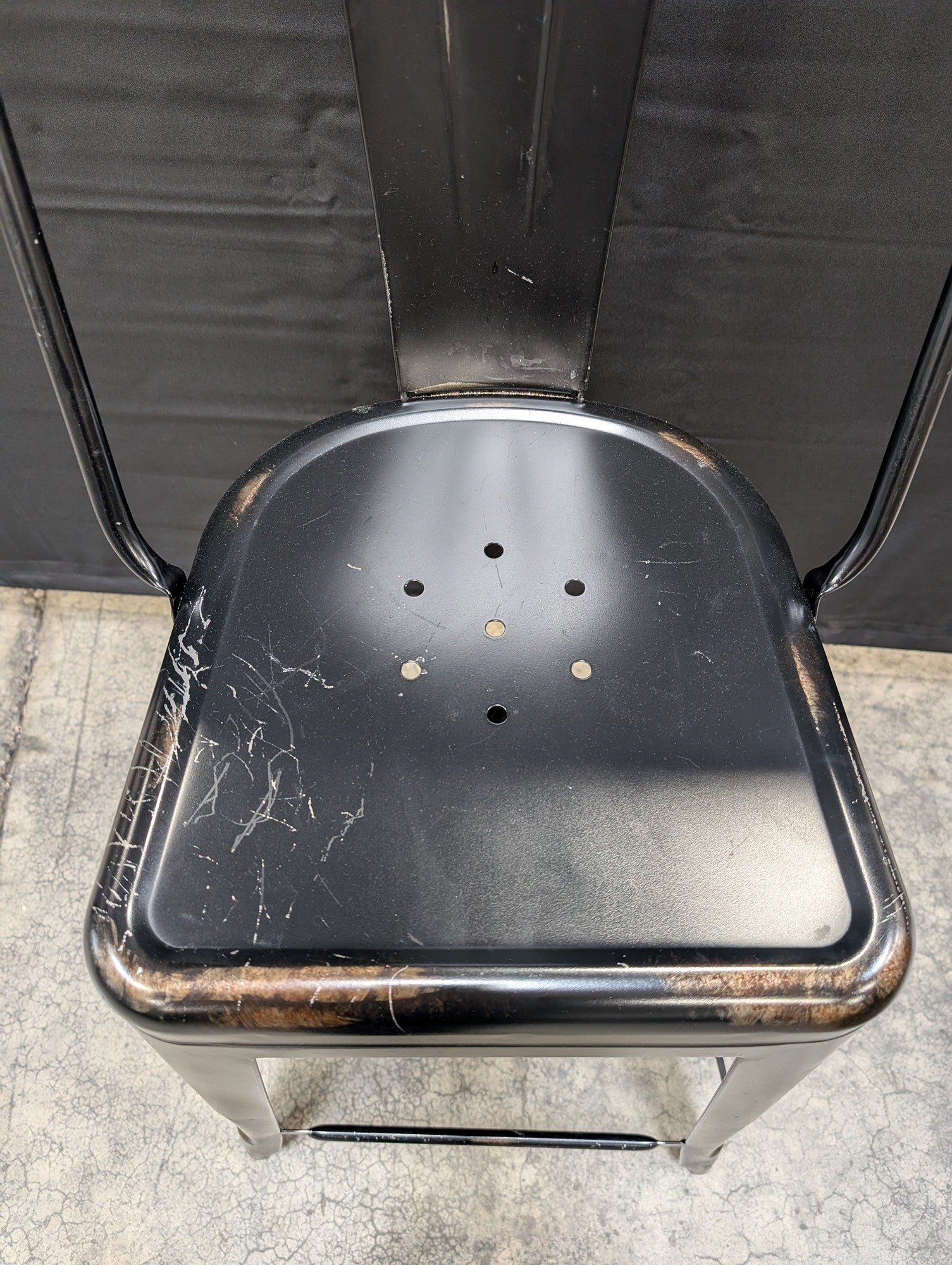 Coaster Fine Furniture Black Metal Industrial Style Bar Stool