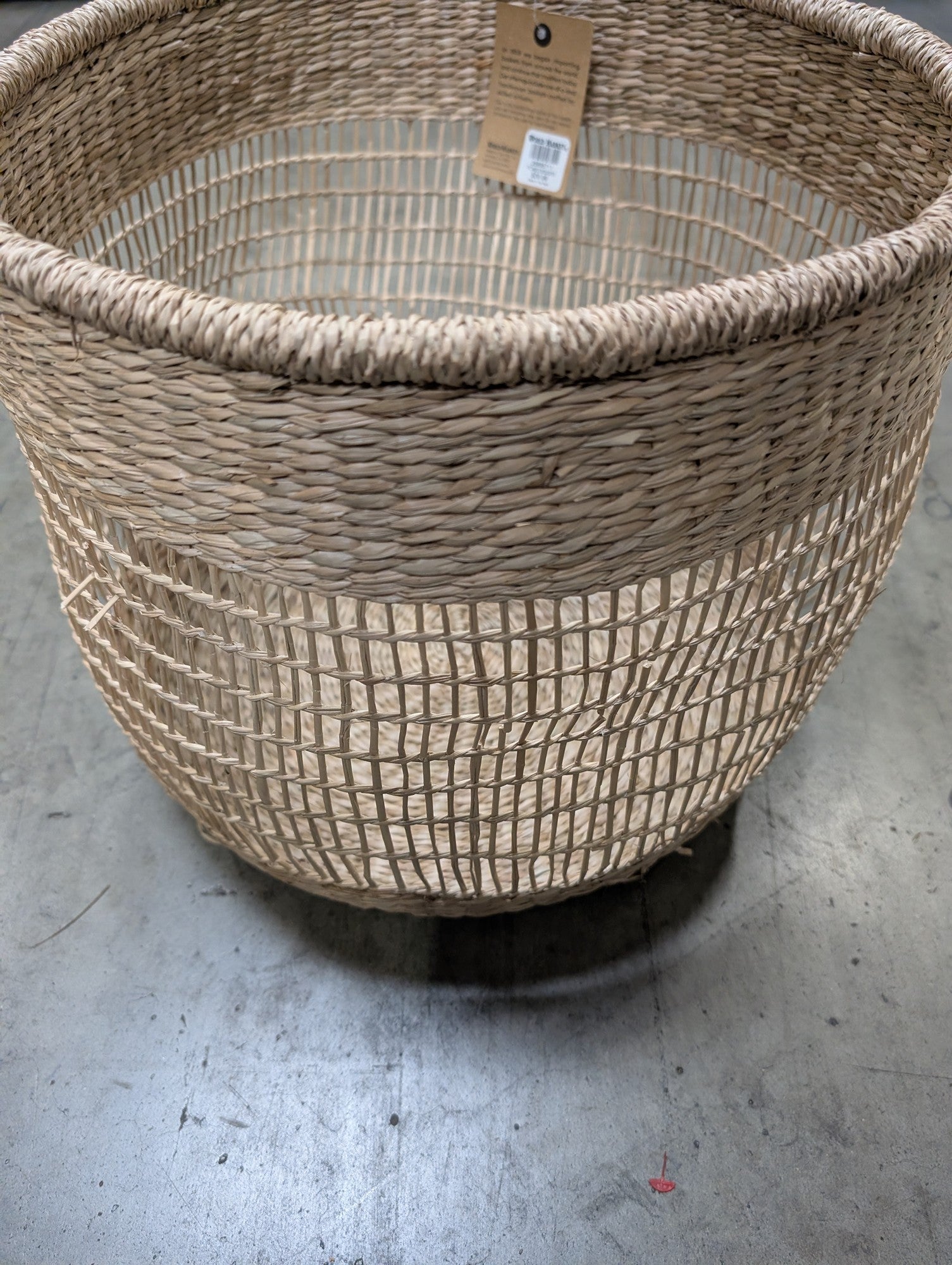 WORLD MARKET Dakota Open Weave Seagrass Storage Basket