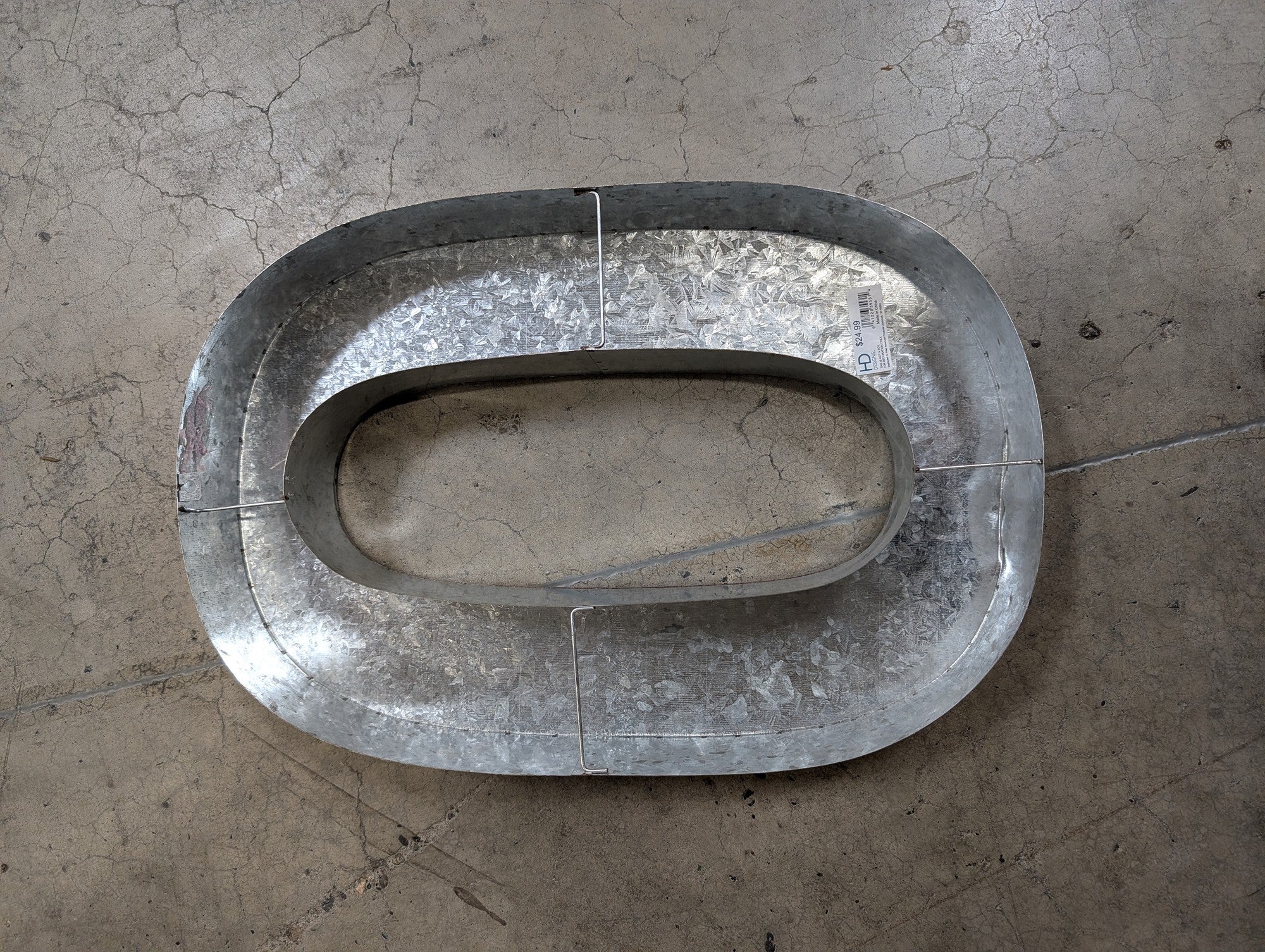 HD DESIGNS Large Industrial Galvanized Metal Number 0 Decor