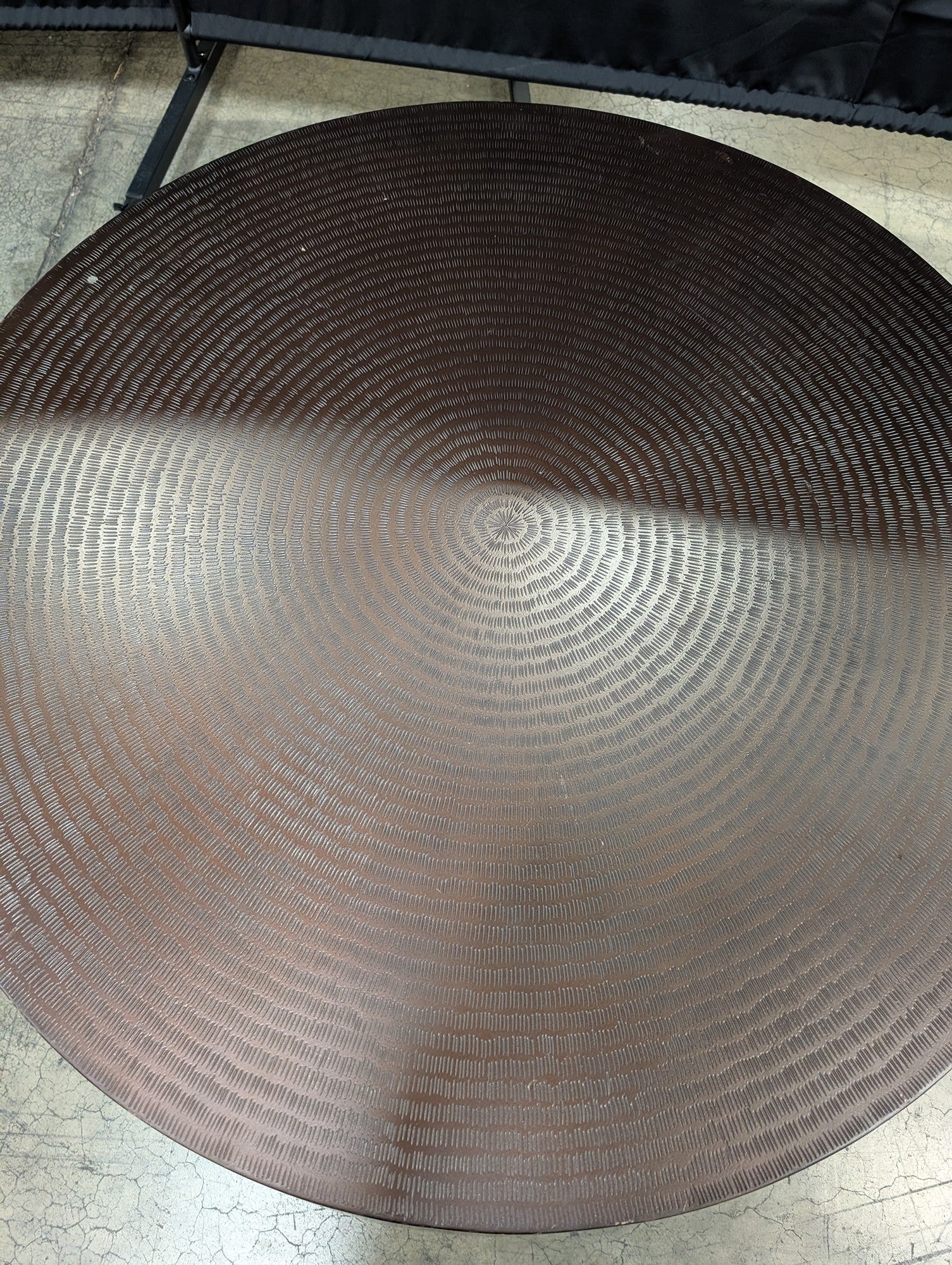 Modern Industrial Round Textured Display Plinth