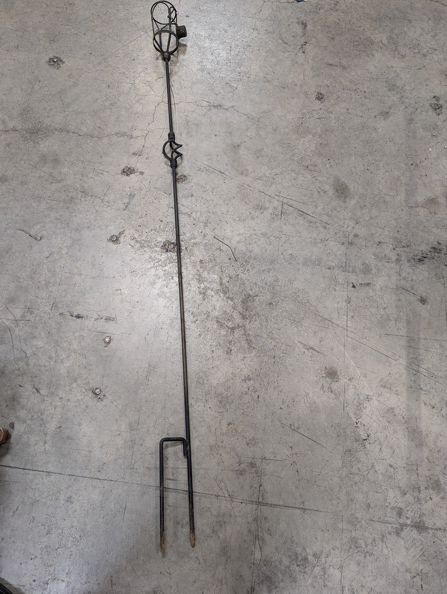Decorative Forged Metal Garden Torch Holder Stake