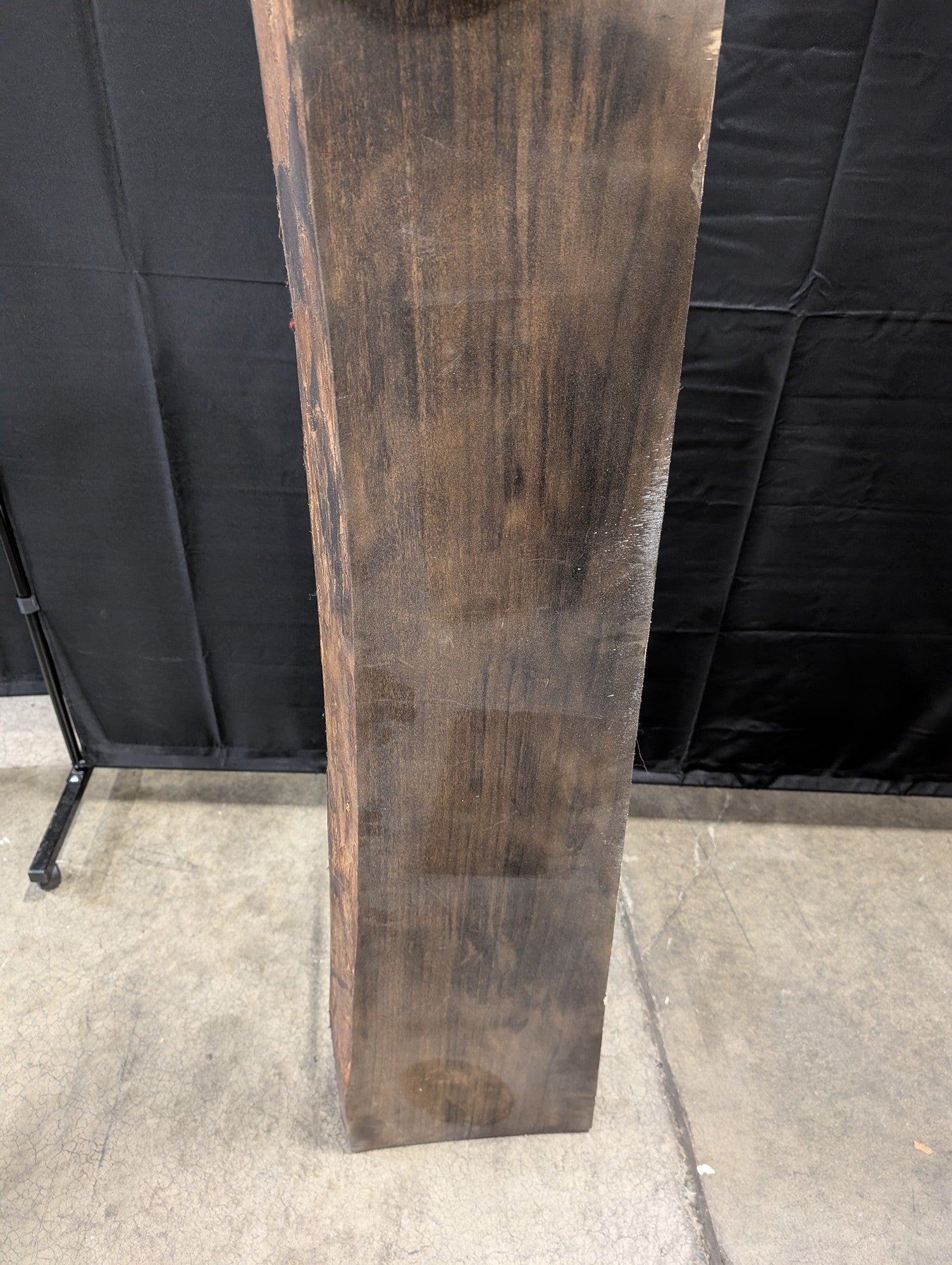 Rustic Wood Wall Shelf with Metal Brackets