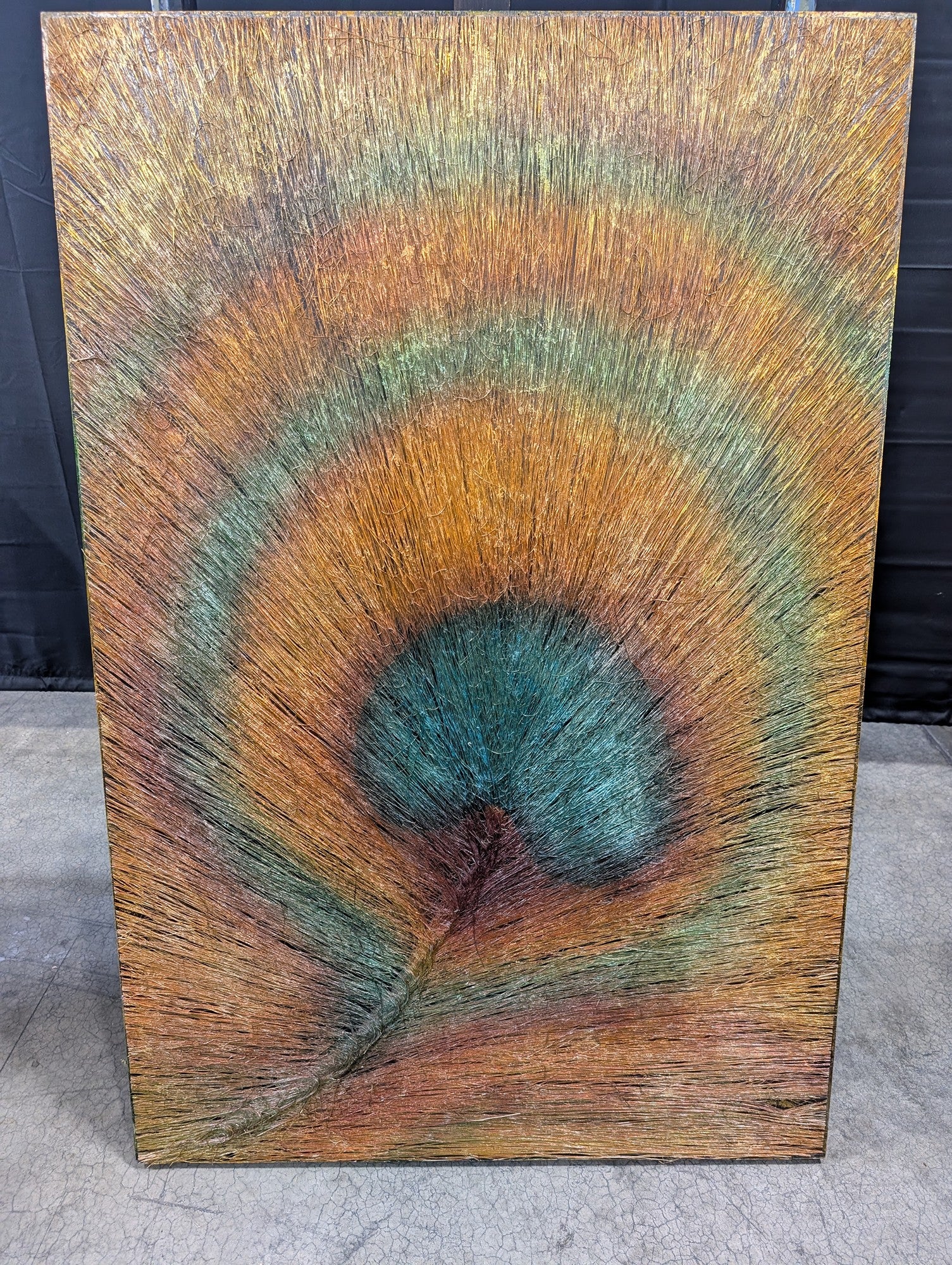 Pier 1 Imports Textured Peacock Feather Wall Art