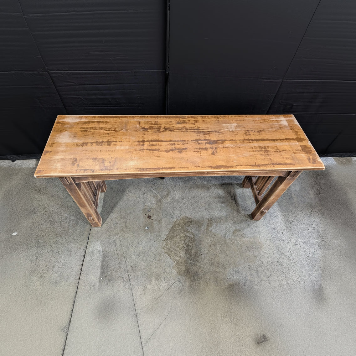 Rustic Wood Craftsman Style Console Table