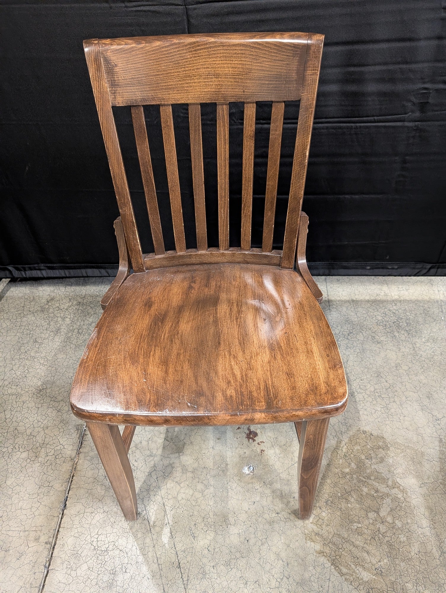Sturdy Hardwood Slat Back Dining Chair