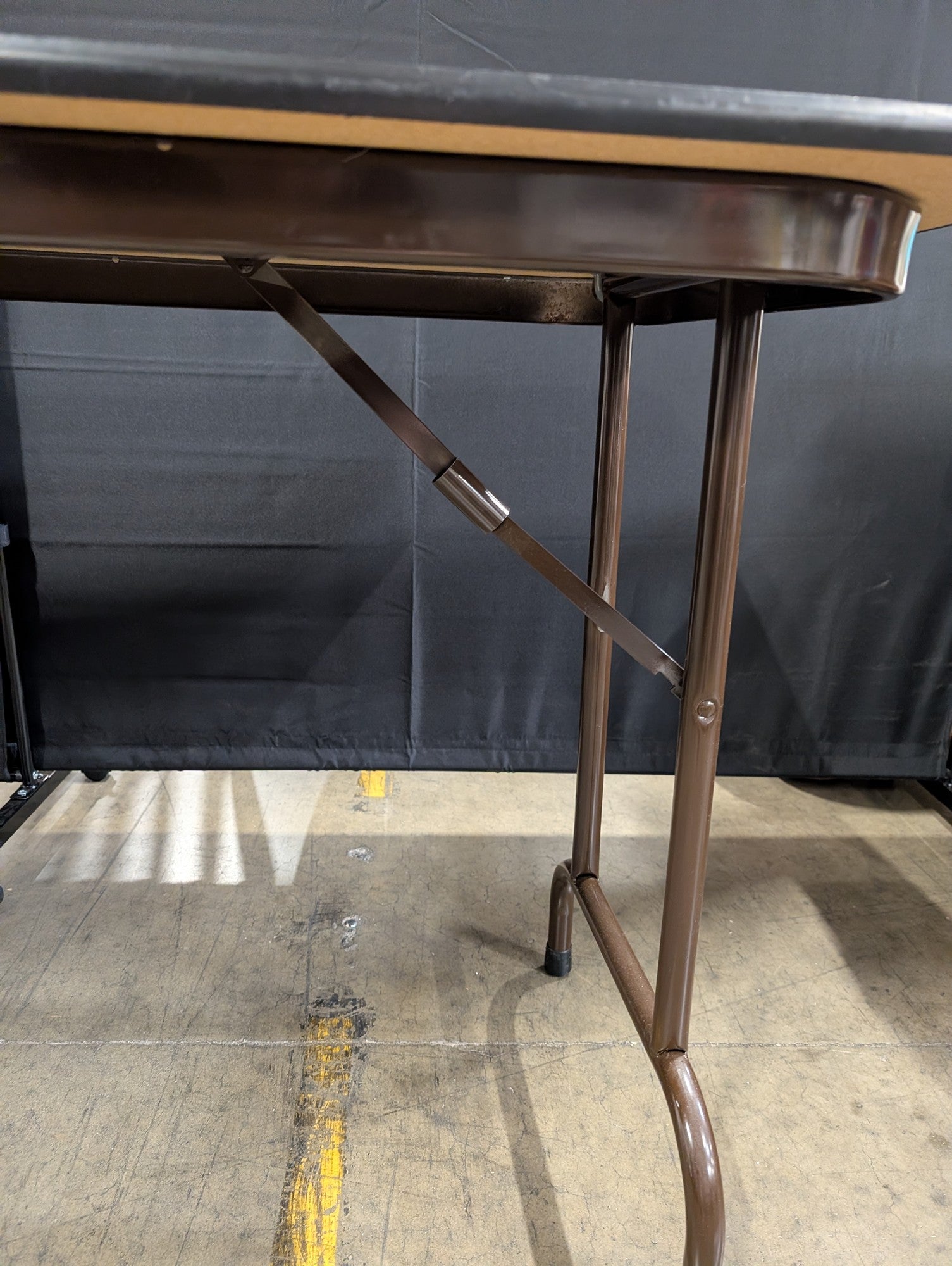 Rectangular Utility Folding Table with Wood Grain Top