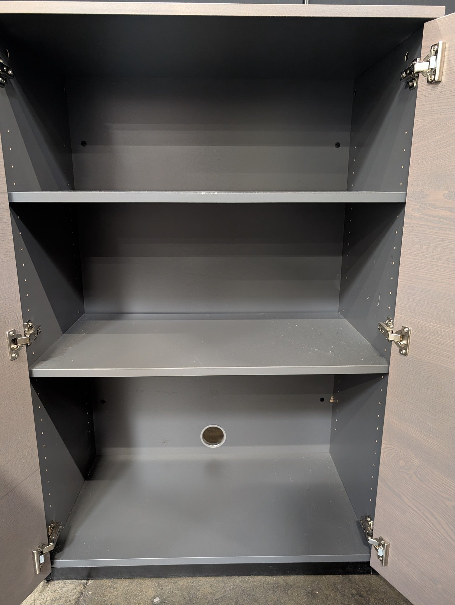 Modern Two-Door Storage Cabinet with Adjustable Shelves