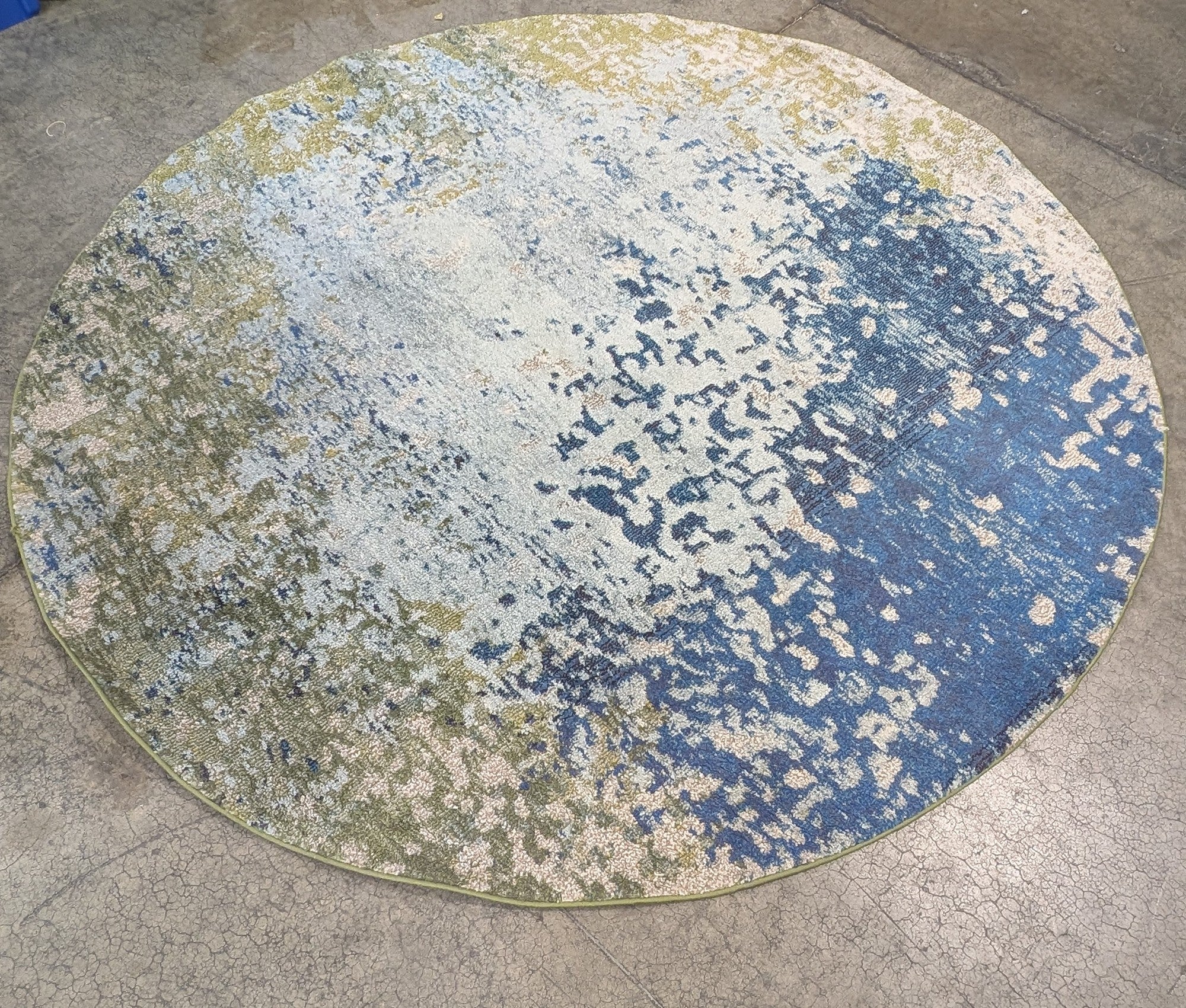 Unique Loom Casablanca Collection 8 x 8 Round Abstract Multicolor Rug