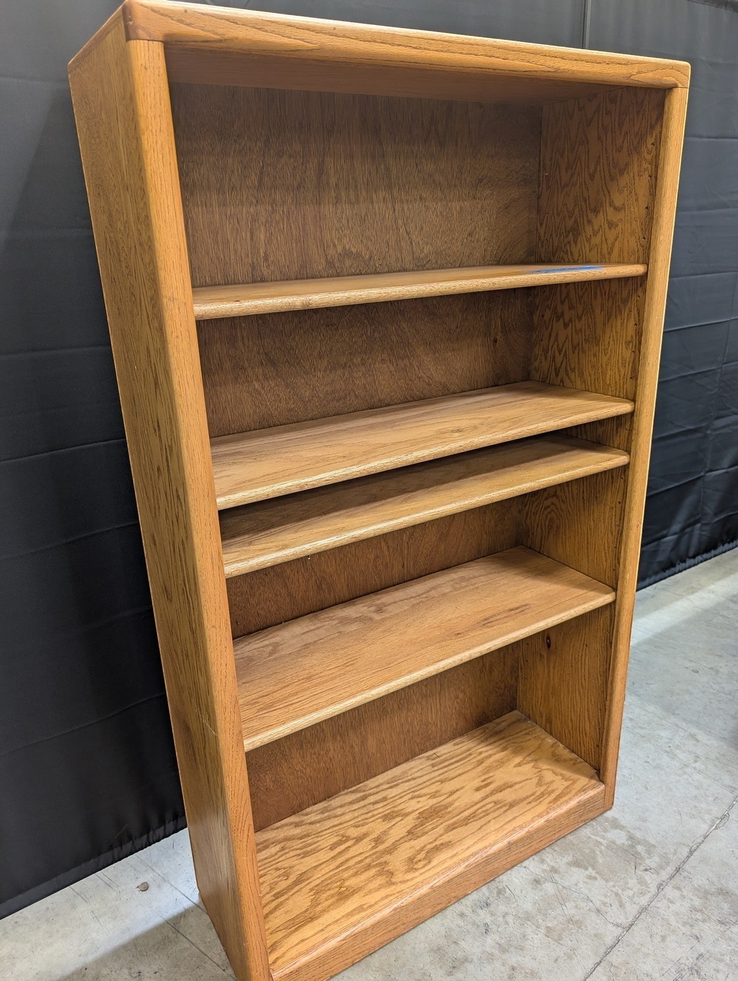 Sturdy Wood Bookcase with Five Shelves