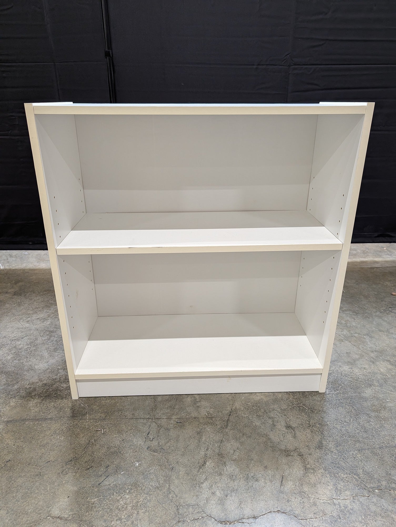 Versatile White Laminate Three-Shelf Storage Unit
