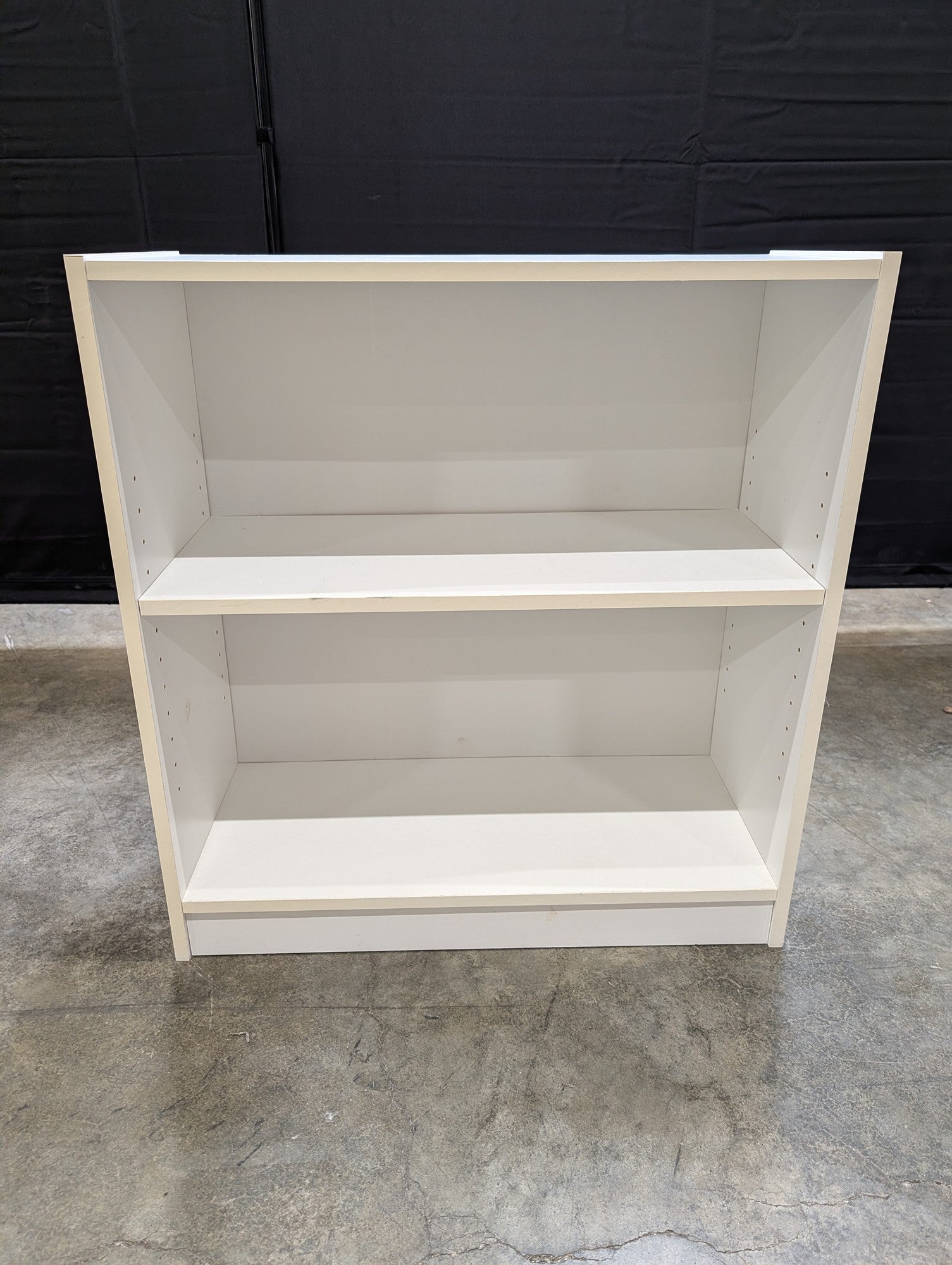 Versatile White Laminate Three-Shelf Storage Unit