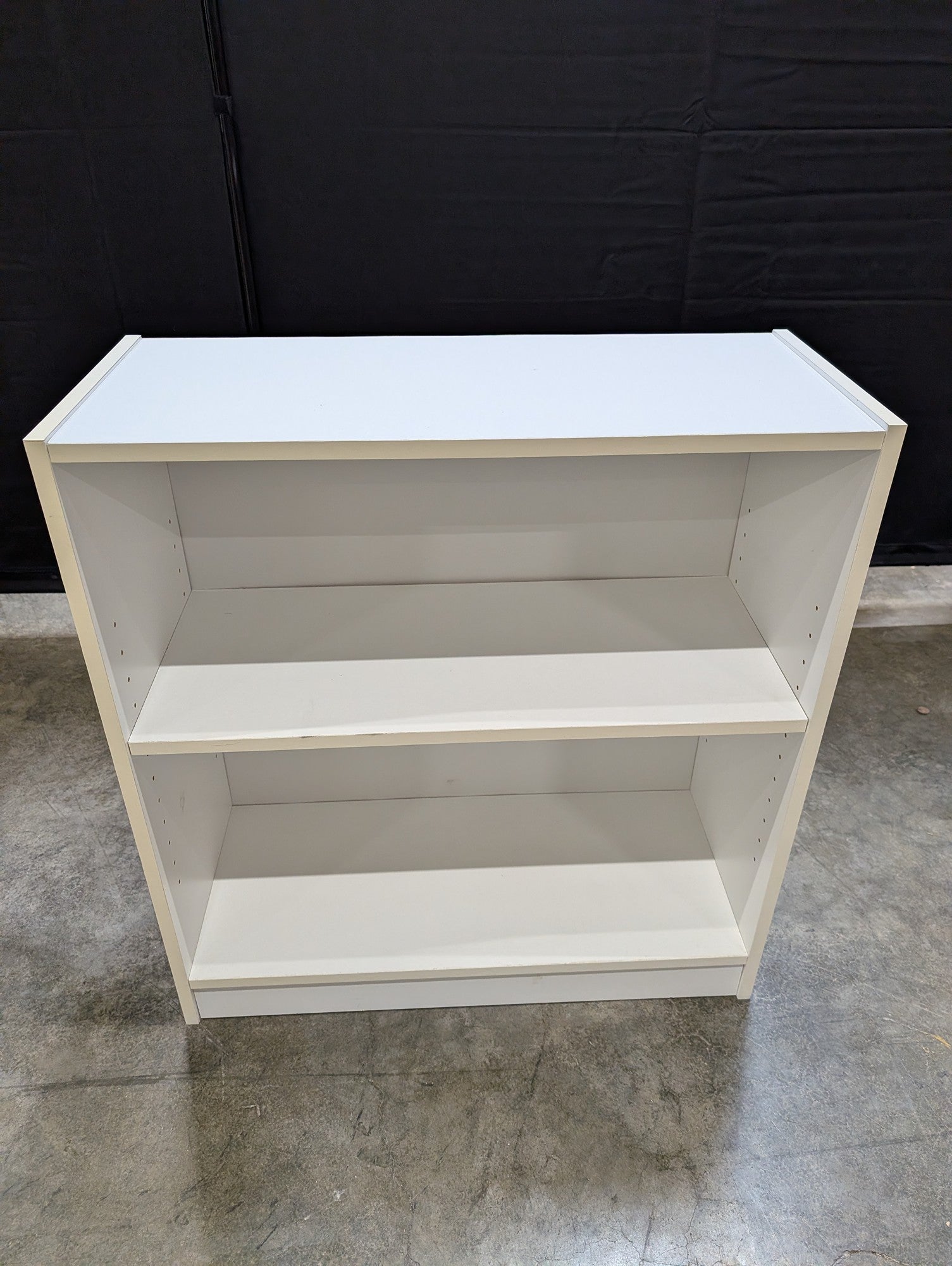 Versatile White Laminate Three-Shelf Storage Unit