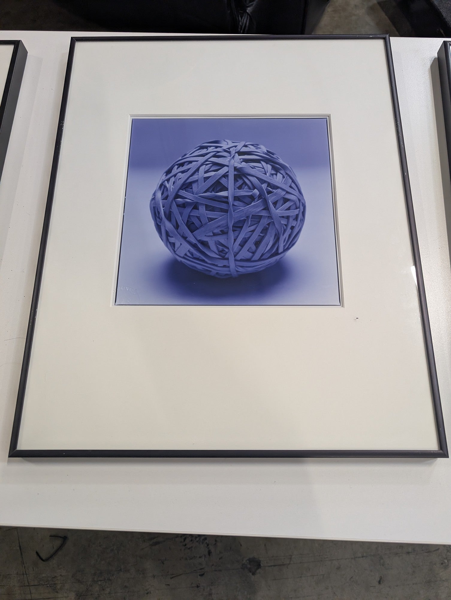 Monochromatic Purple Rubber Band Ball Print by Fine Arts Studio