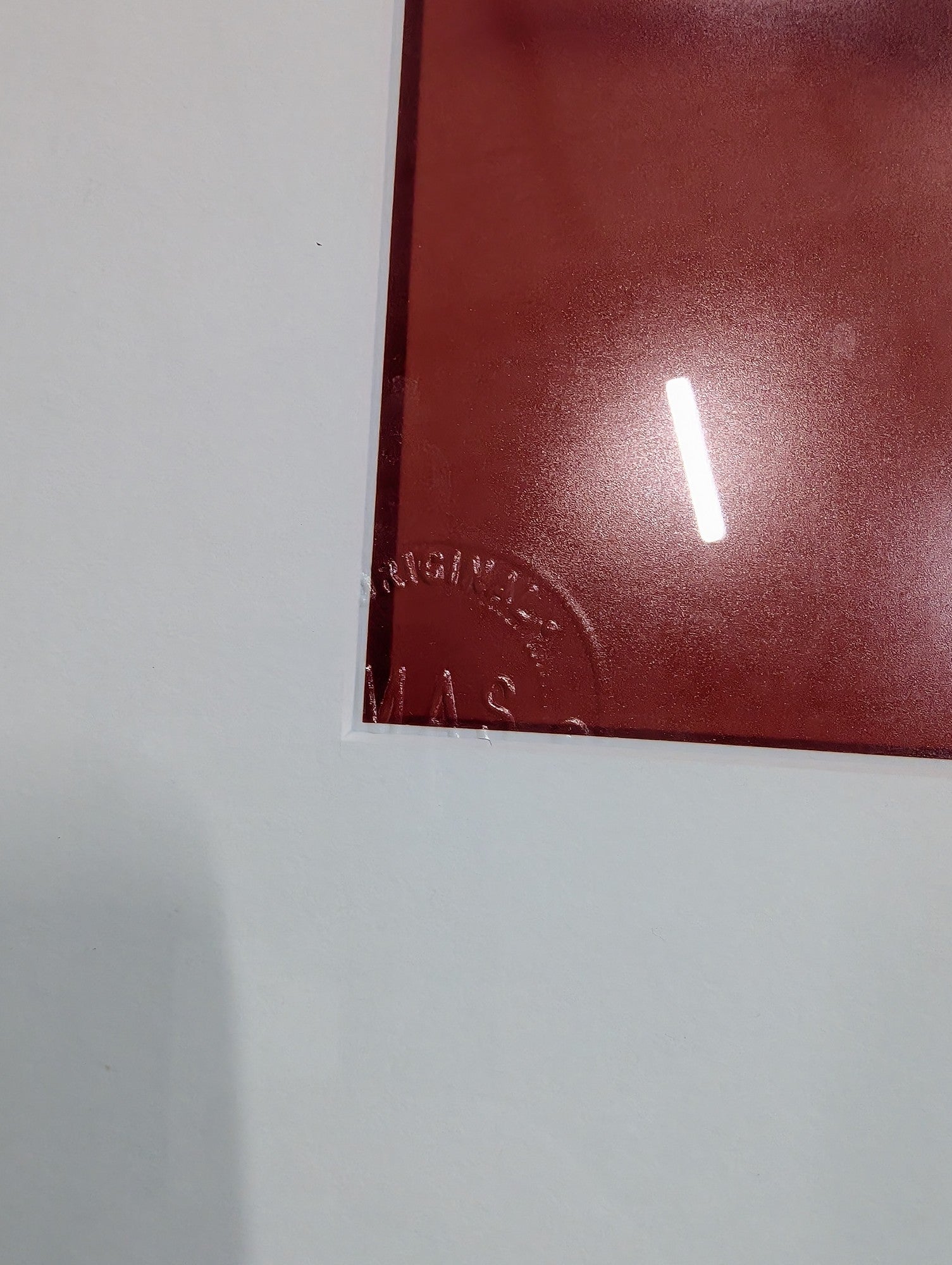 Minimalist Contemporary Abstract Red Monochromatic Print