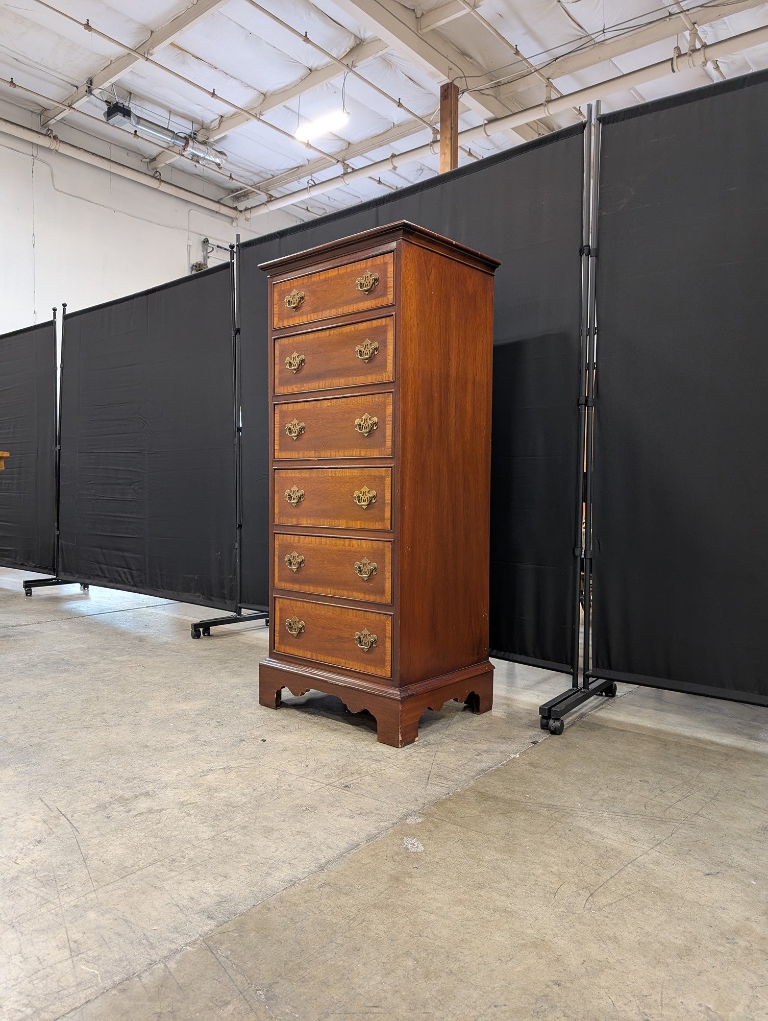 Dixie Furniture Traditional Wood Six-Drawer Tall Chest