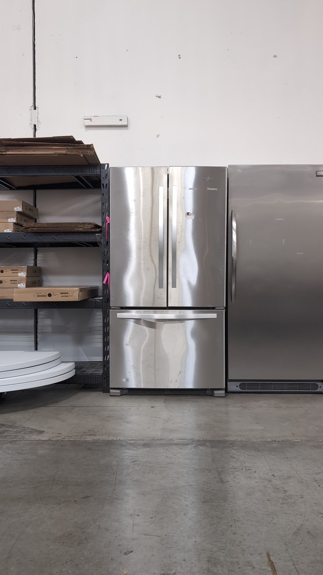 Broken shelves Whirlpool Stainless Steel French Door Refrigerator with Bottom Freezer