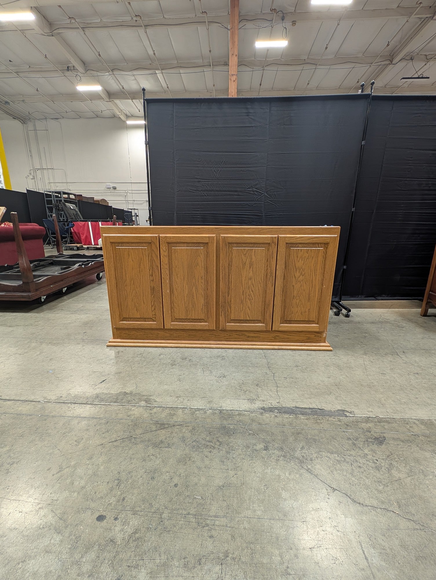 Four-Door Wood Storage Cabinet