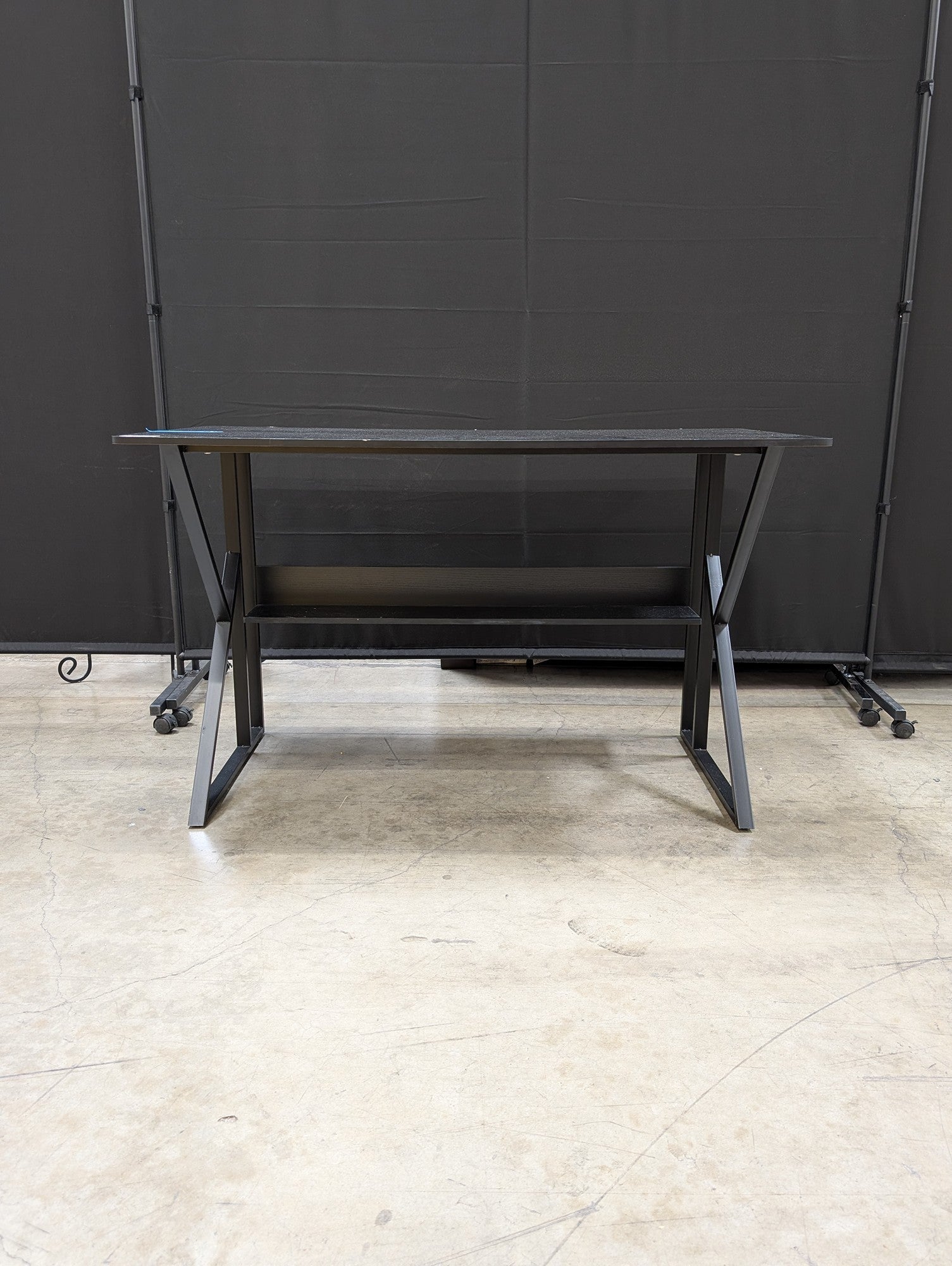 Modern Industrial Style Black Desk with Metal Frame
