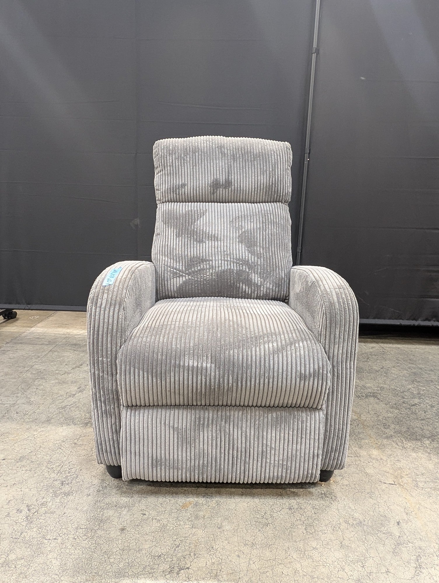 ALL-IN-ONE Grey Corduroy Recliner Chair