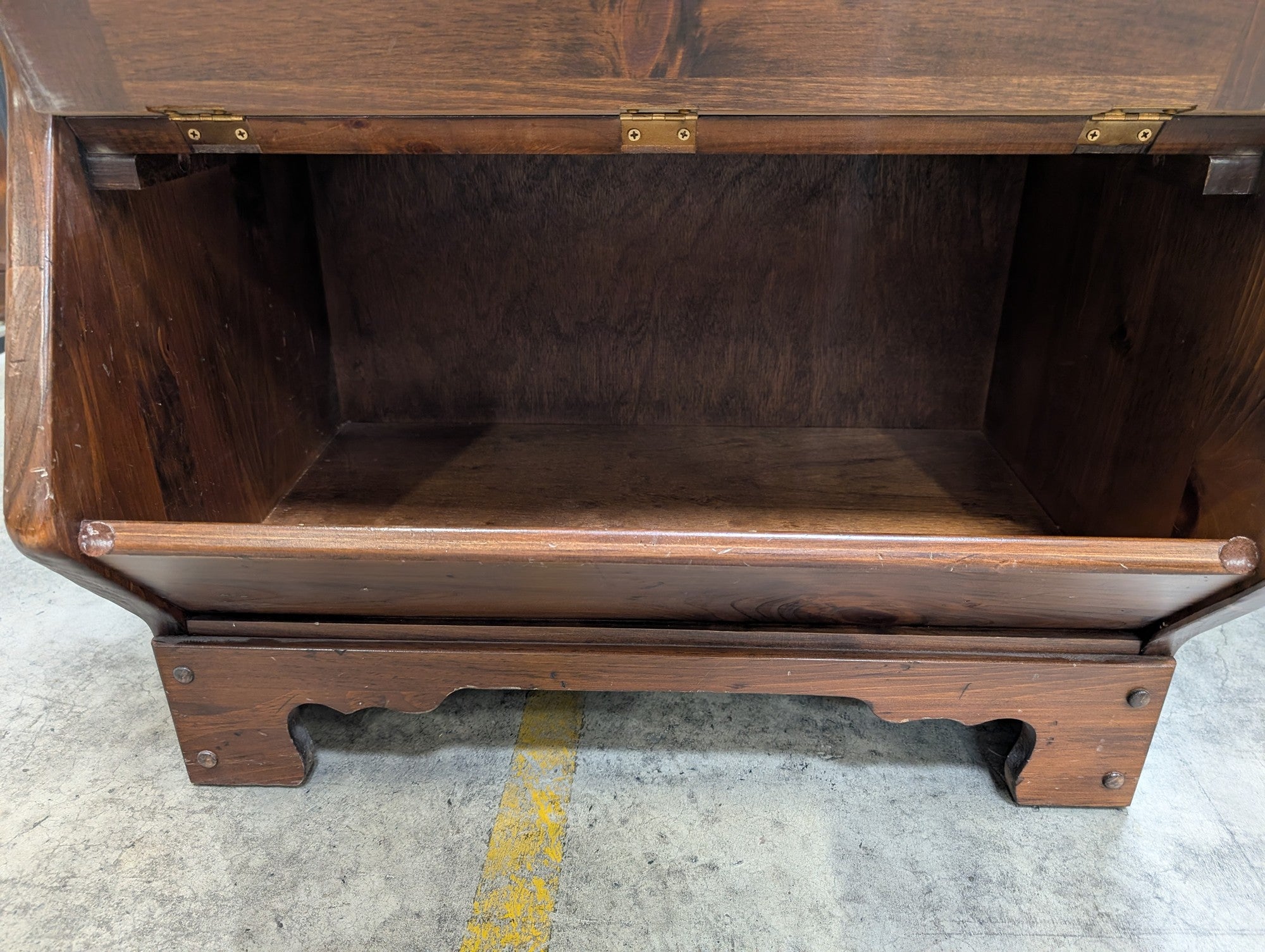 Ethan Allen Solid Wood Secretary Nightstand with Drop-Front Desk