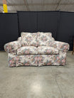 Ethan Allen Floral Upholstered Rolled Arm Loveseat