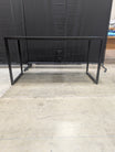Modern Industrial Style Desk with Dark Wood-Look Top