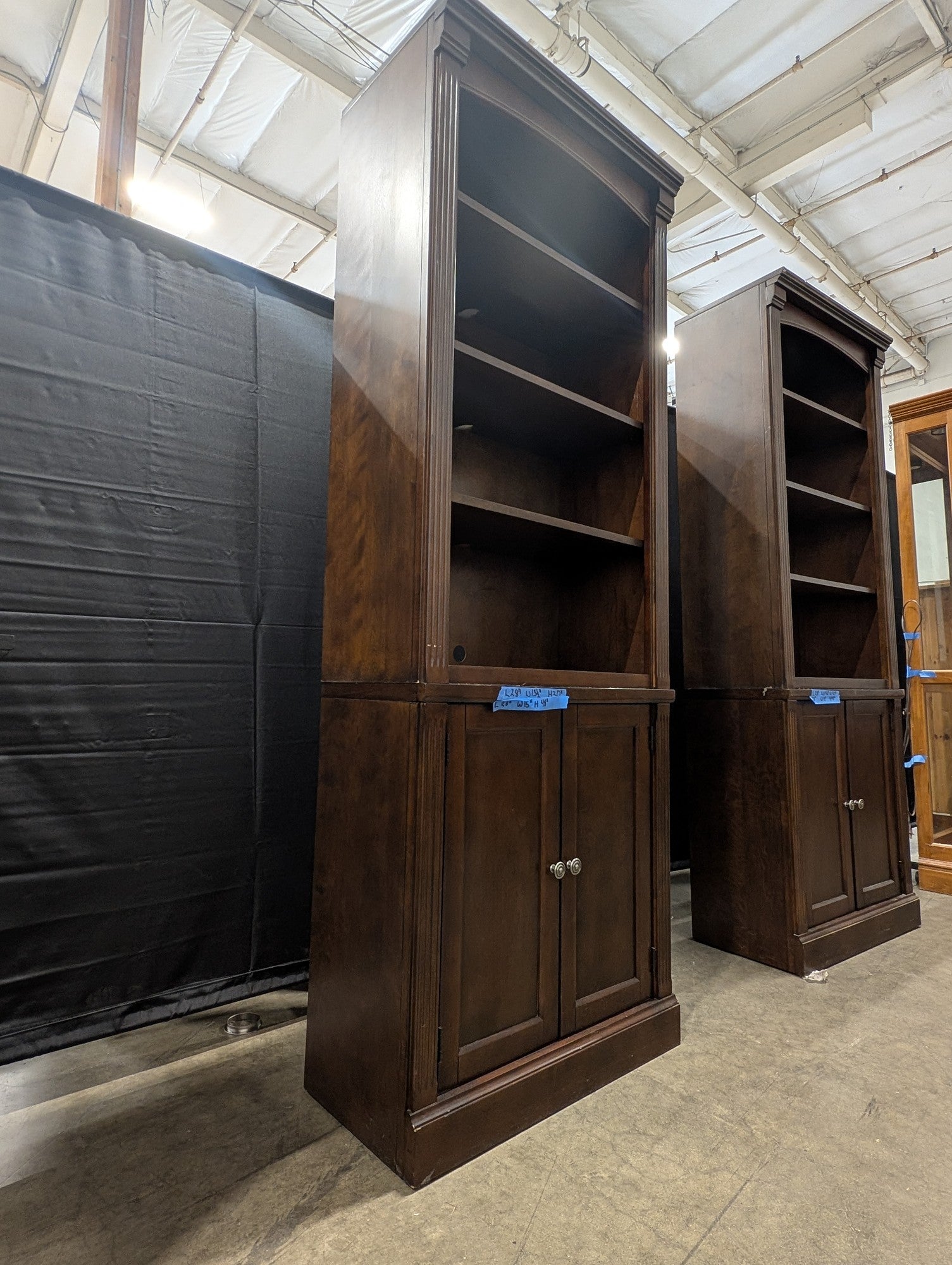 Dark Wood Hillsdale Furniture LLC Bookcase with Cabinet Storage
