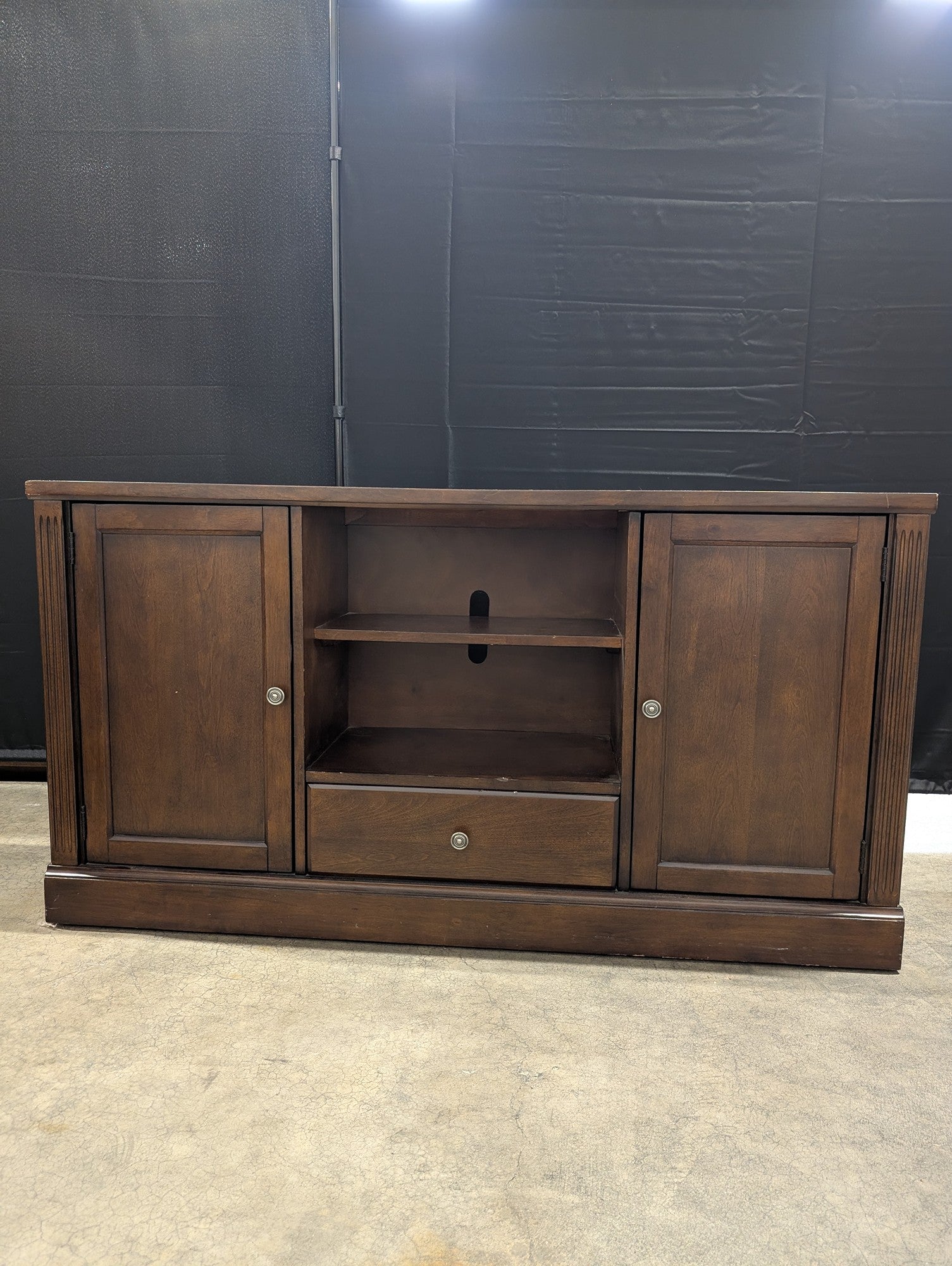 Hillsdale Furniture Dark Wood Media Console Cabinet