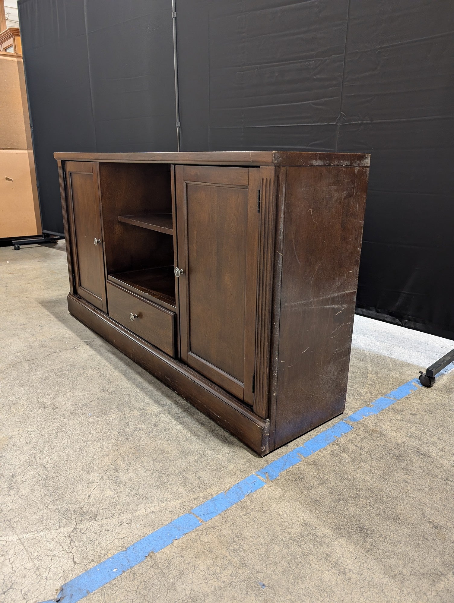 Hillsdale Furniture Dark Wood Media Console Cabinet