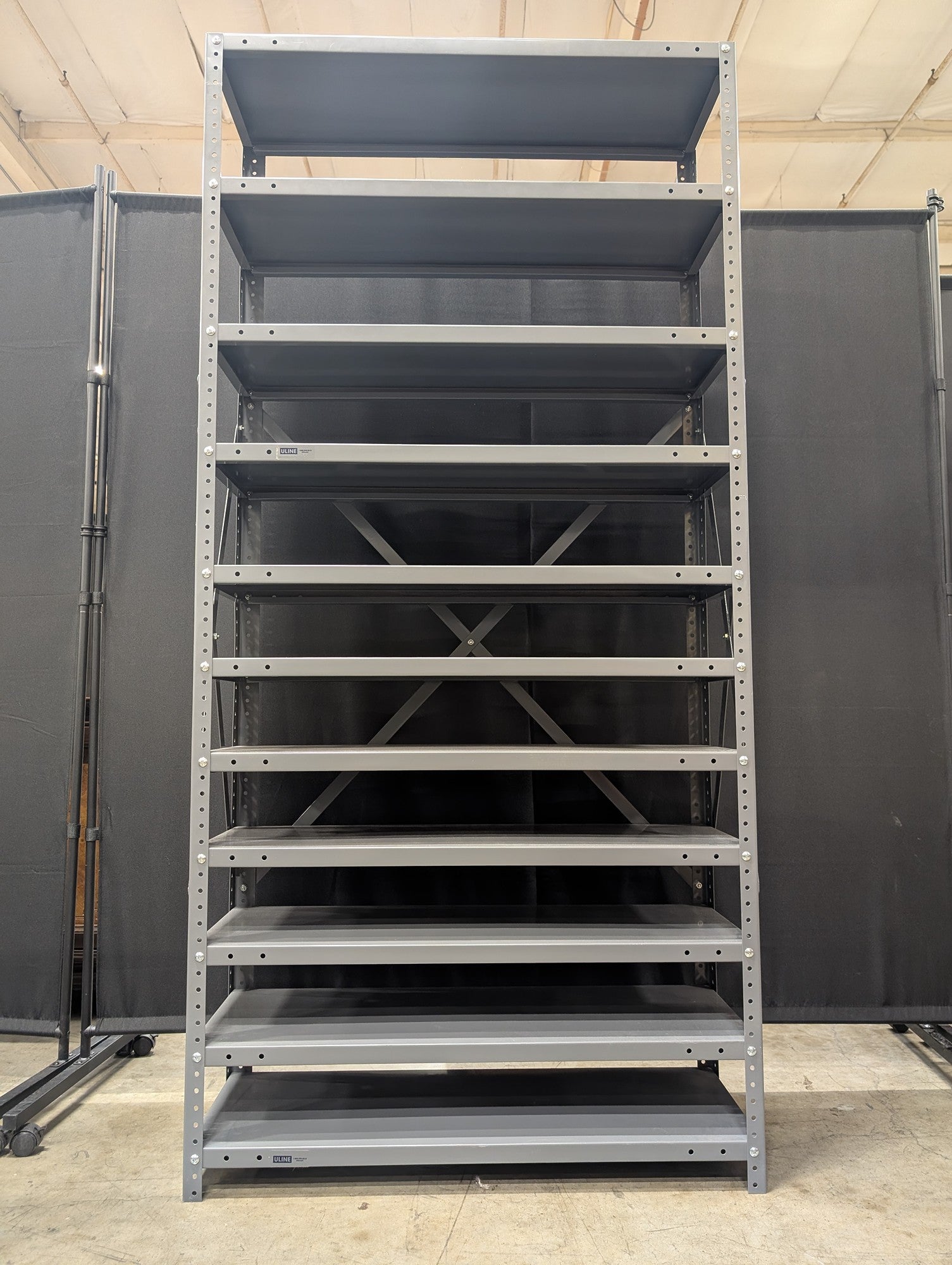 ULINE Heavy Duty Industrial Metal Shelving Unit Multi-Tier Storage Rack