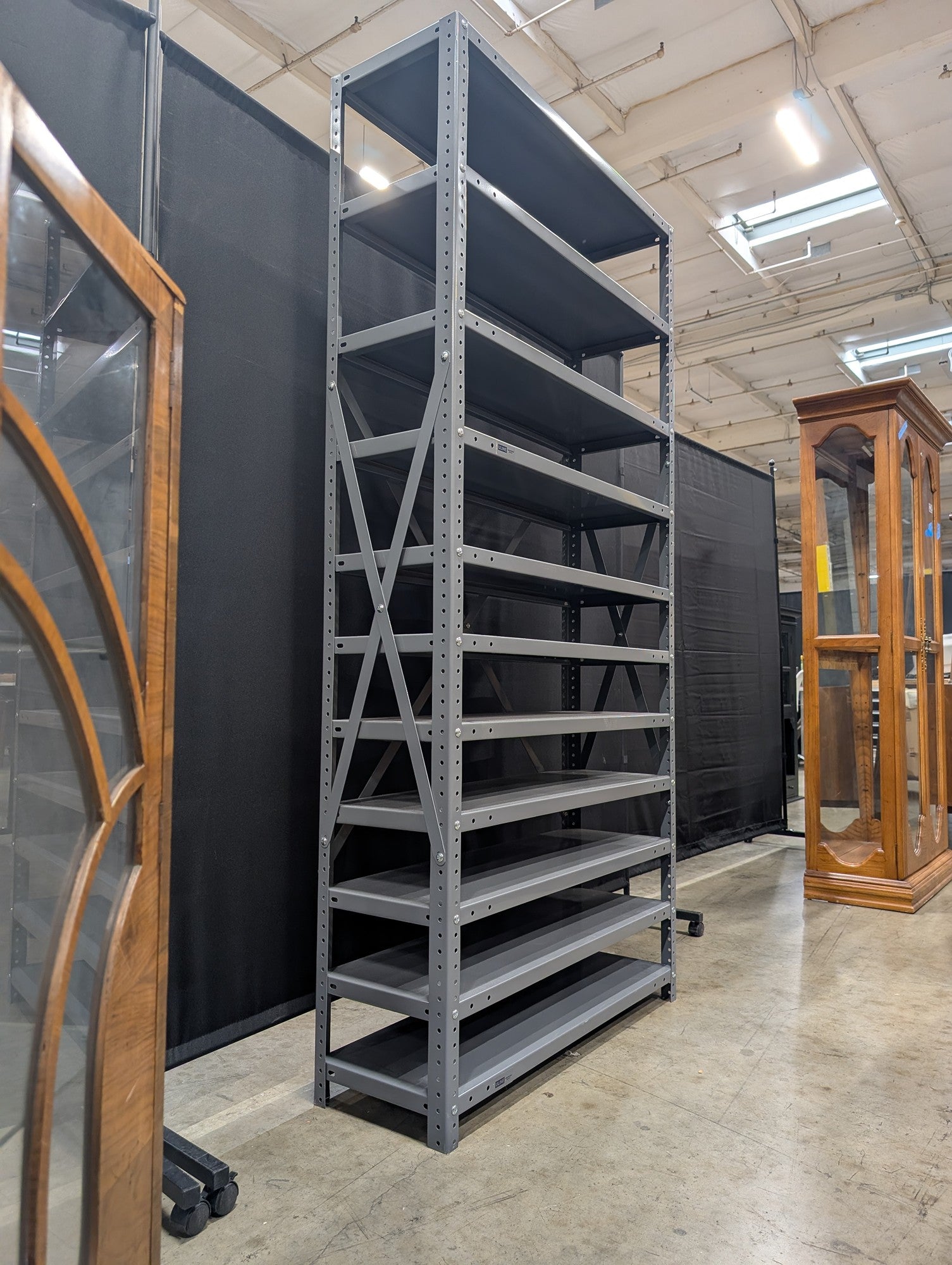ULINE Heavy Duty Industrial Metal Shelving Unit Multi-Tier Storage Rack