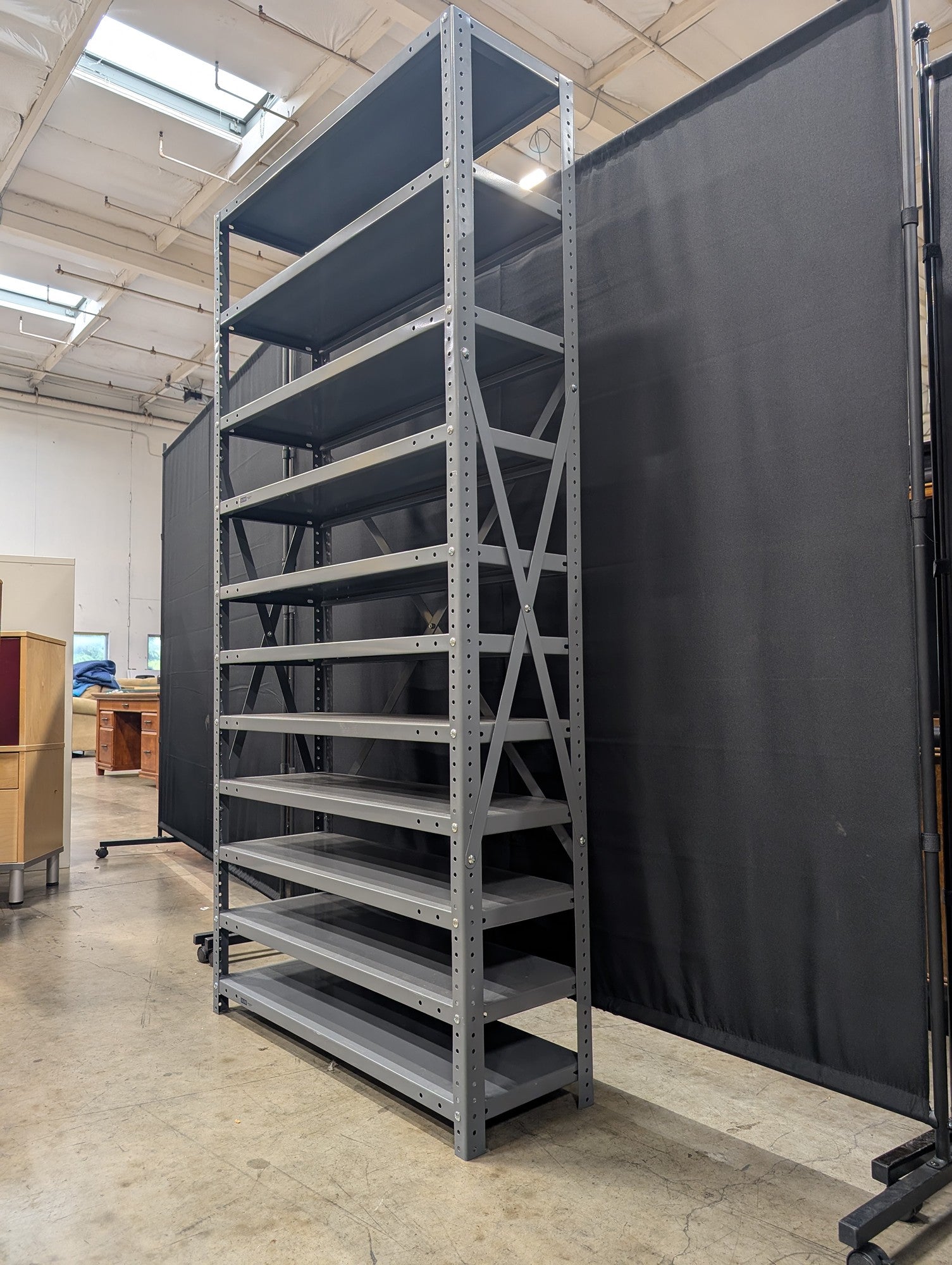 ULINE Heavy Duty Industrial Metal Shelving Unit Multi-Tier Storage Rack