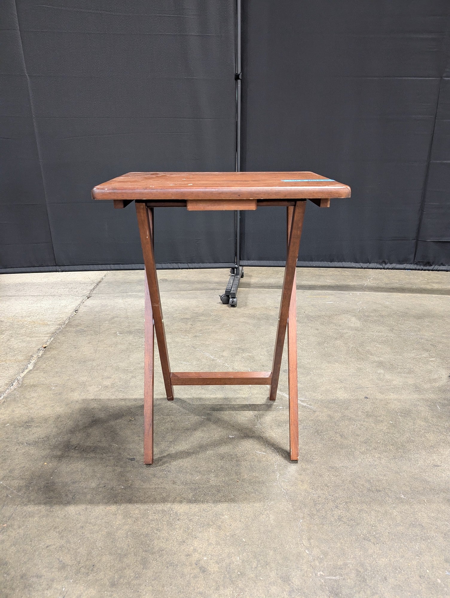 Reddish Brown Wood Folding TV Tray Table