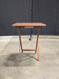 Reddish Brown Wood Folding TV Tray Table