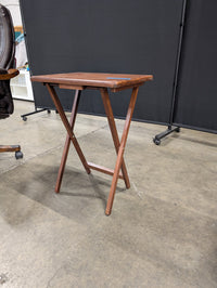 Reddish Brown Wood Folding TV Tray Table