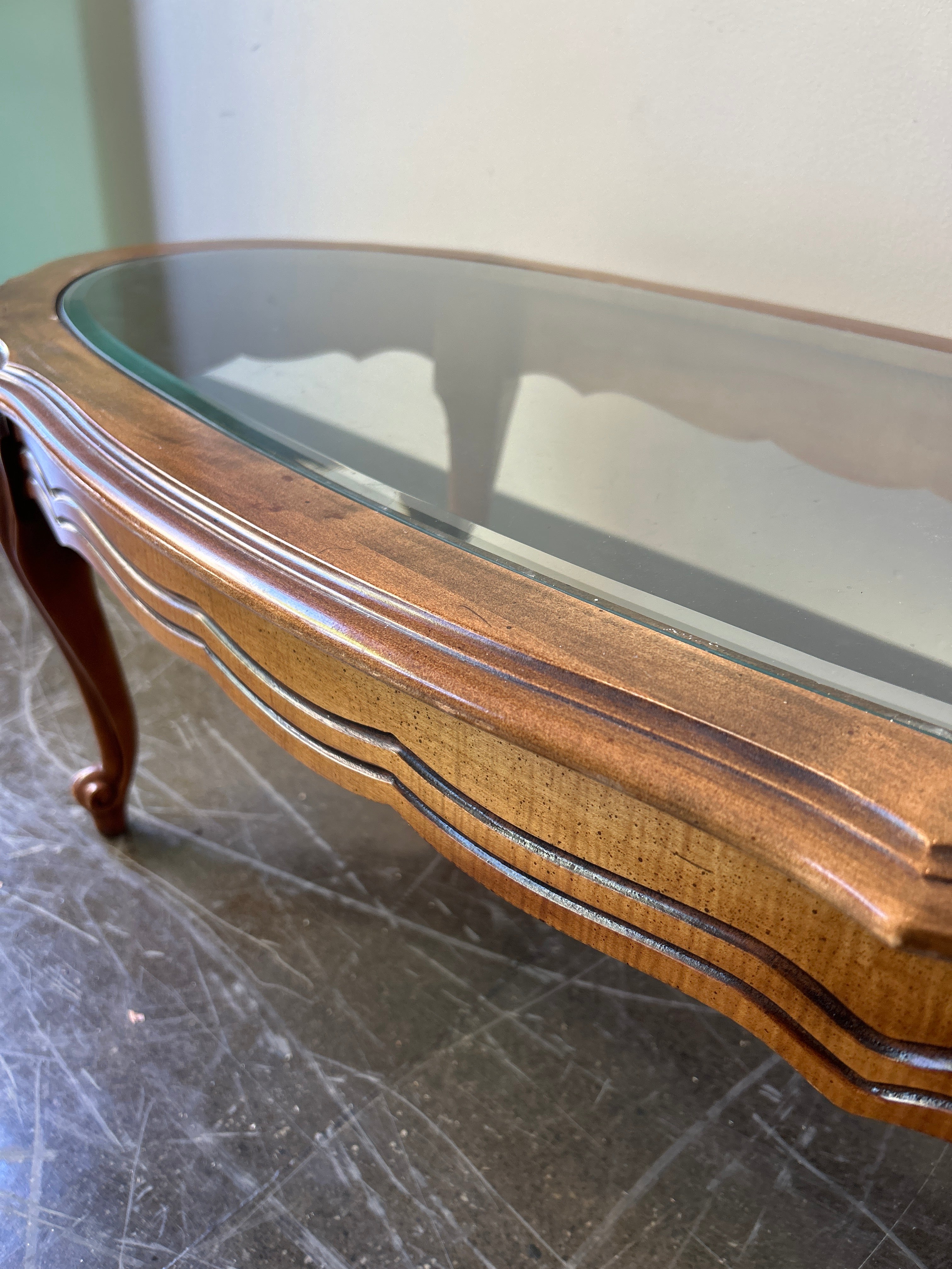Oval Glass Coffee Table
