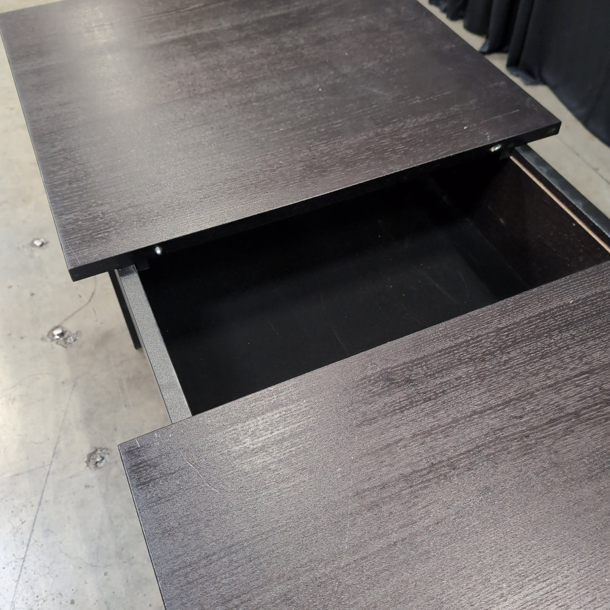 Rectangular Dark Grey Wood Coffee Table